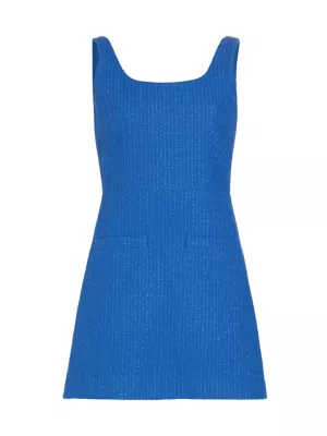 Veronica Beard Women's Sabra Cotton-Blend Tweed Sheath Minidress - Cobalt