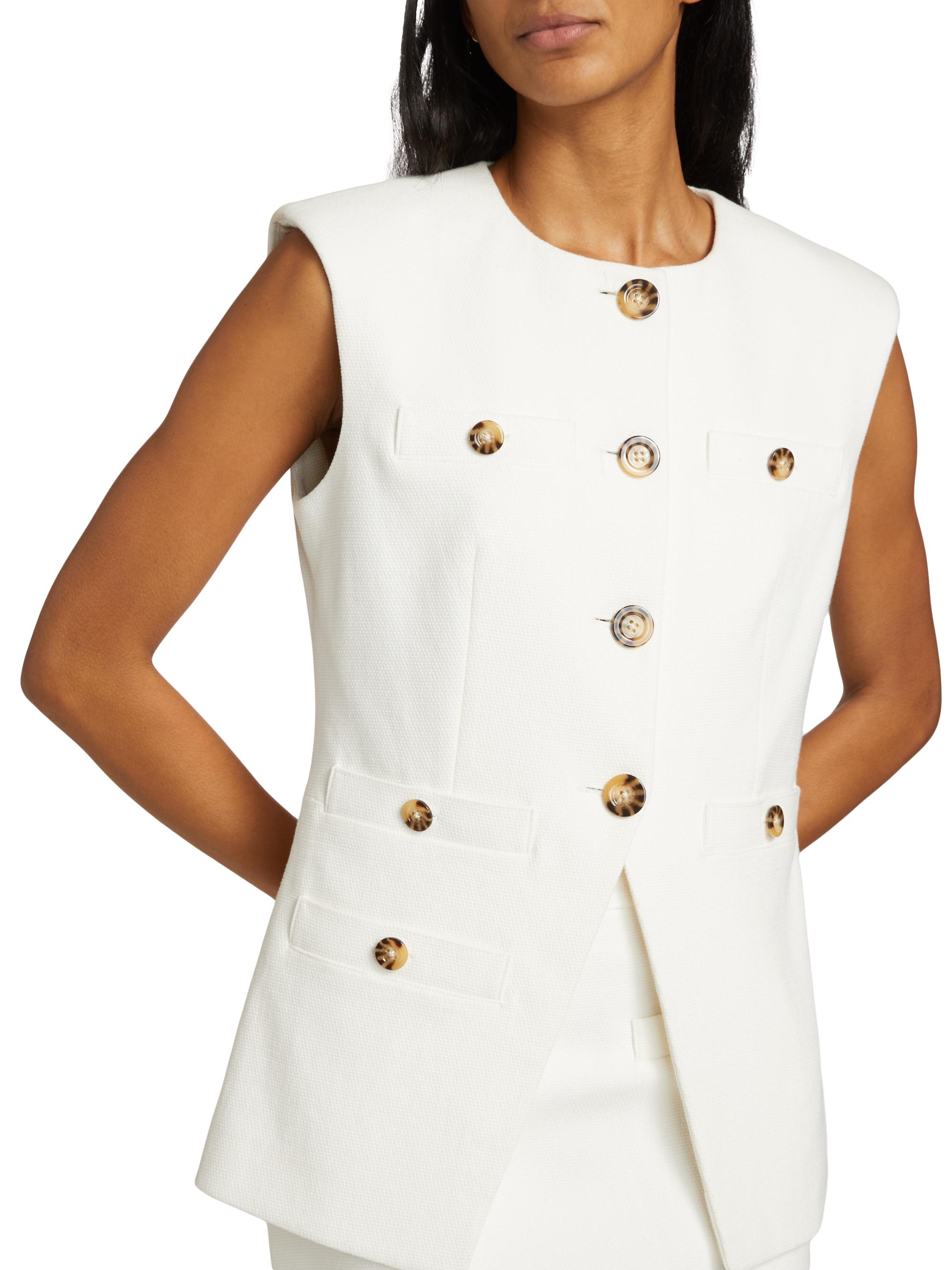 Veronica Beard Tamara Tailored Cotton-Blend Vest | Saks