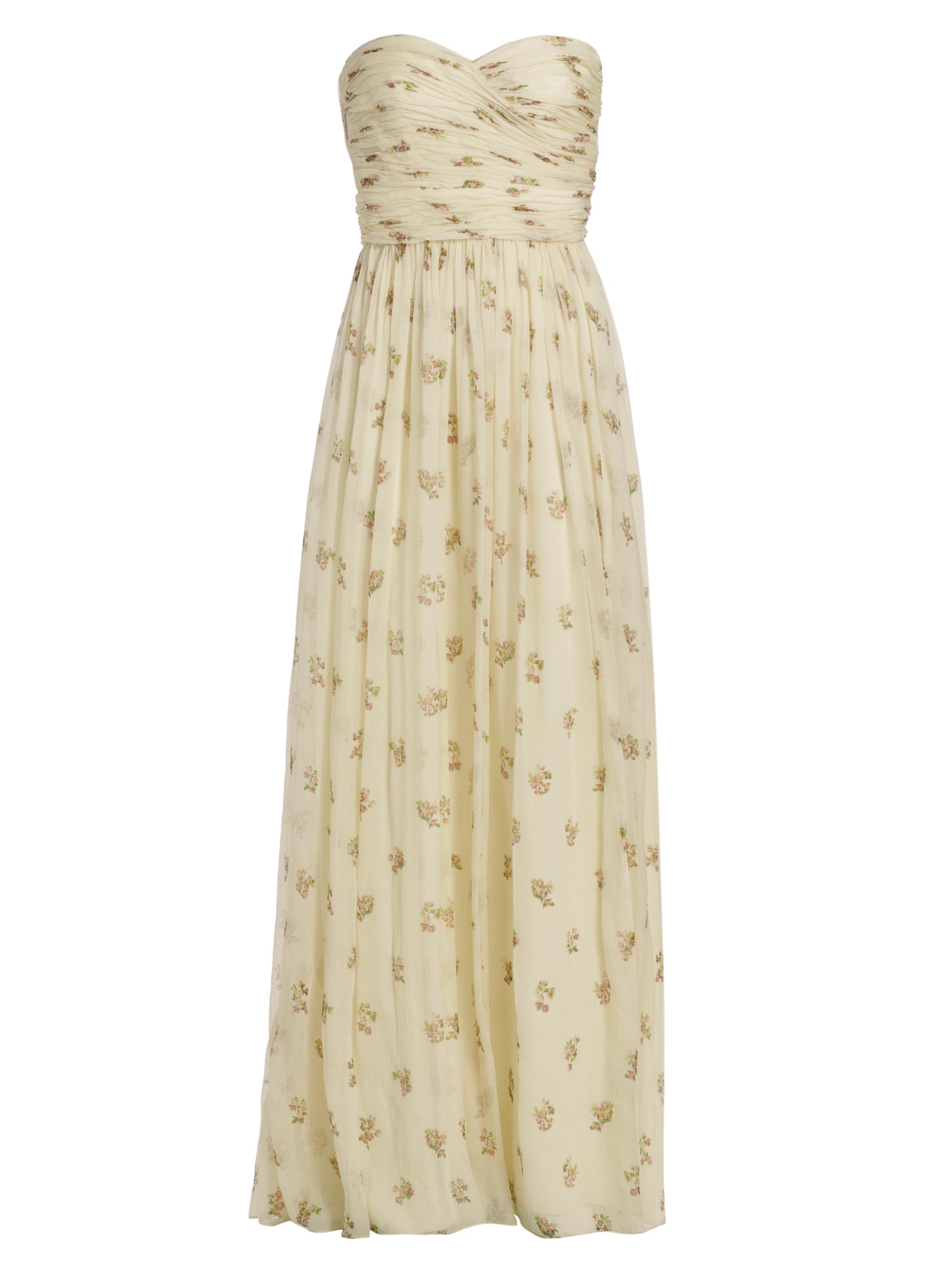 Adam Lippes Women's Estelle Strapless Floral Silk Gown - Cream Floral