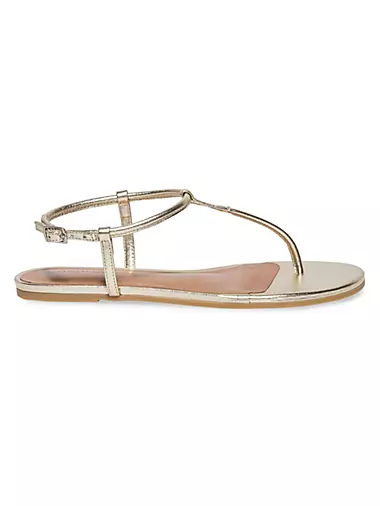 Haven Metallic Leather Thong Sandals