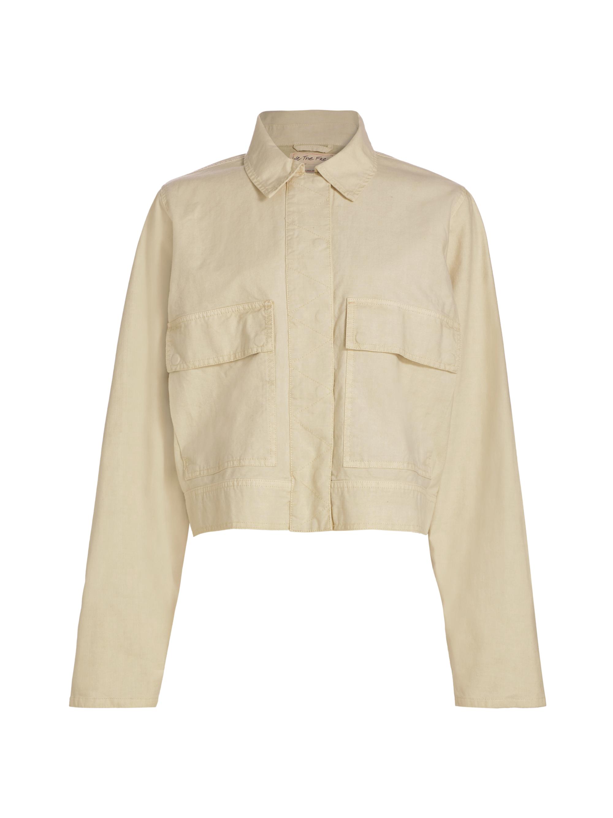 Free People Women's Suzy Cotton-Blend Jacket - Spring Linen