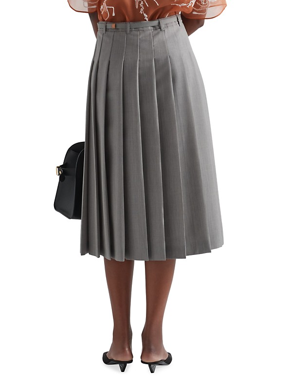 Shop Prada Pleated Wool Skirt | Saks Fifth Avenue Shop Prada Pleated Wool Skirt | Saks Fifth Avenue