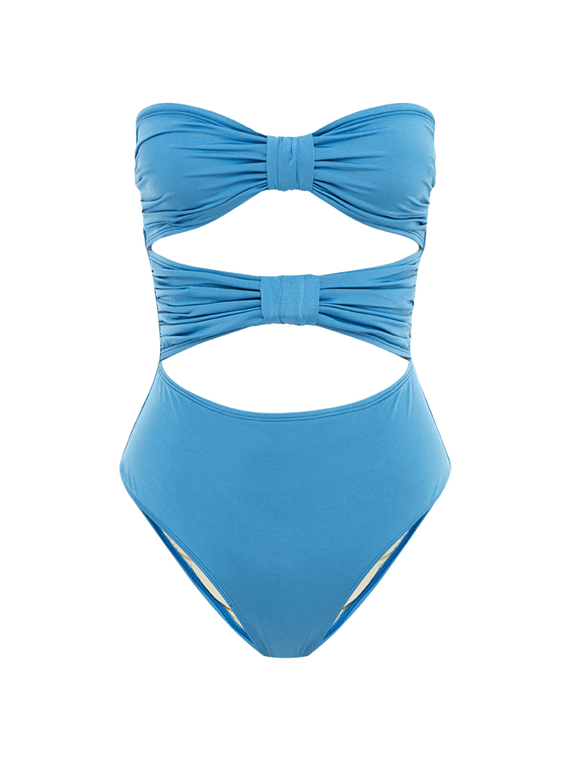 Peony Women's Holiday Ruched One-Piece Swimsuit - Capri