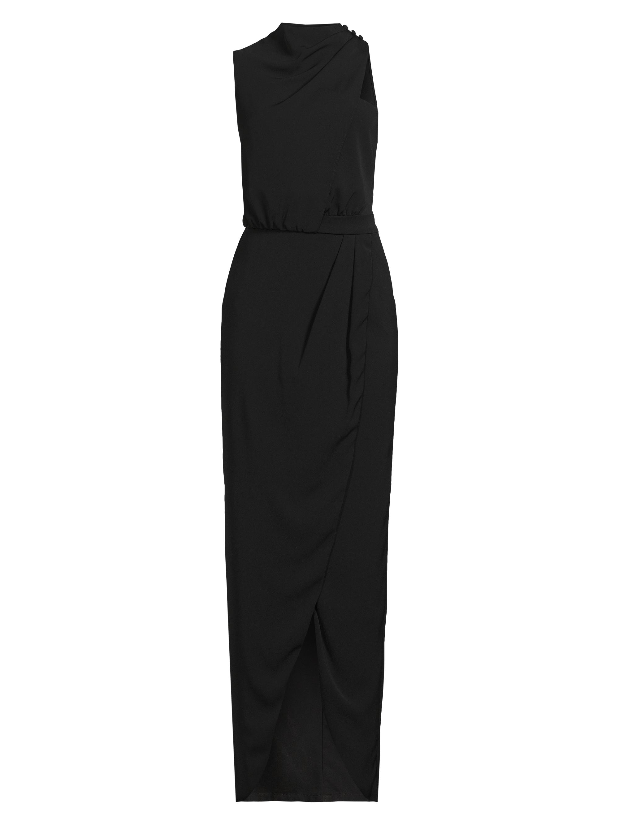 Black Halo Women's Floella Cowl Draped Gown - Black