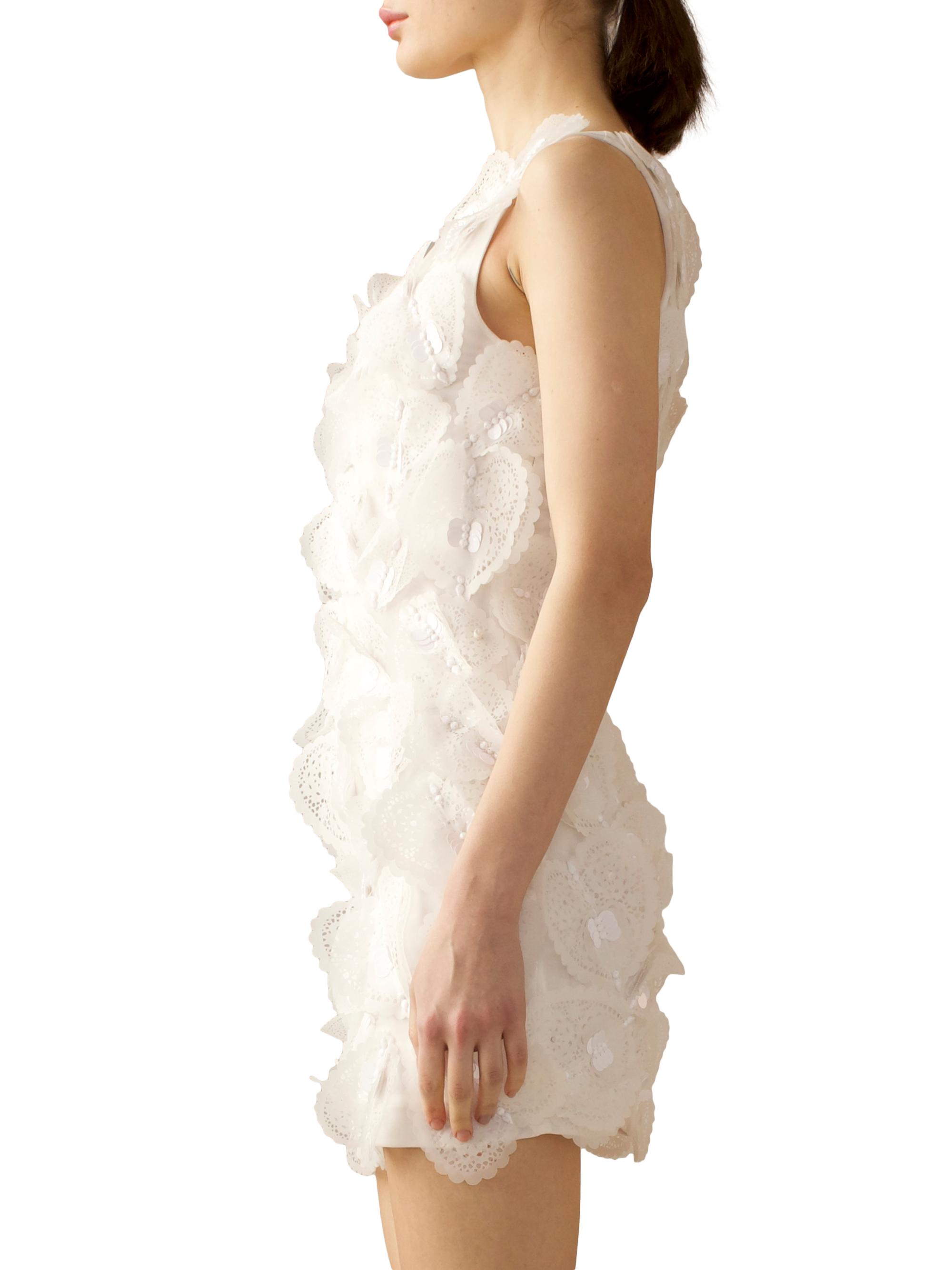 Cynthia Rowley Elle Embellished Heart Dress, 10 / White