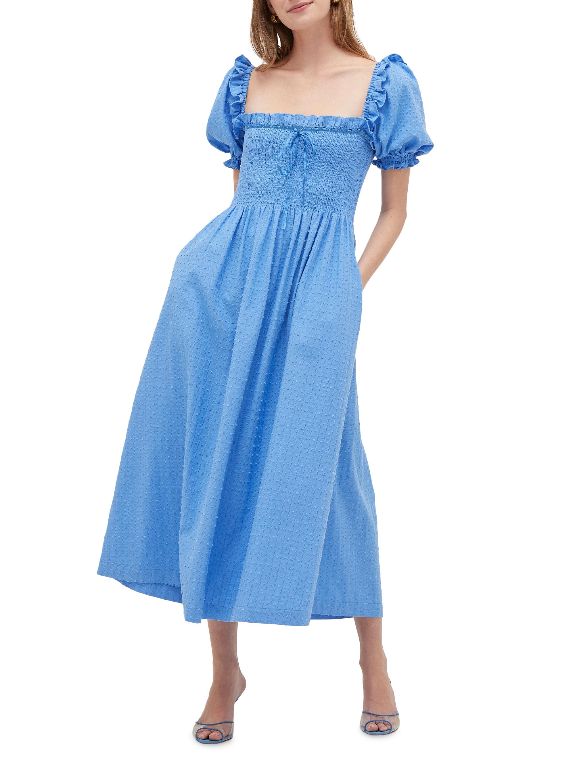 knee length dresses for ladies The Scarlett Midi Dress in Classic Red – LA RIVIERA STORE main image 1
