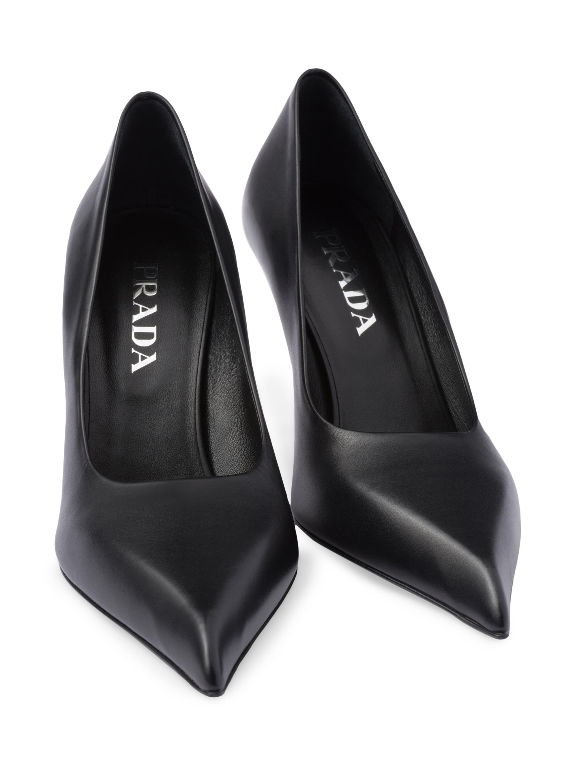 【Yuna】PRADA Leather Heels Yuna】PRADA Leather Heels Prada Leather Cut Out Open Toe