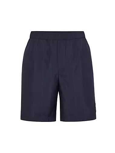 Chalk Stripe Nylon Bermuda Shorts