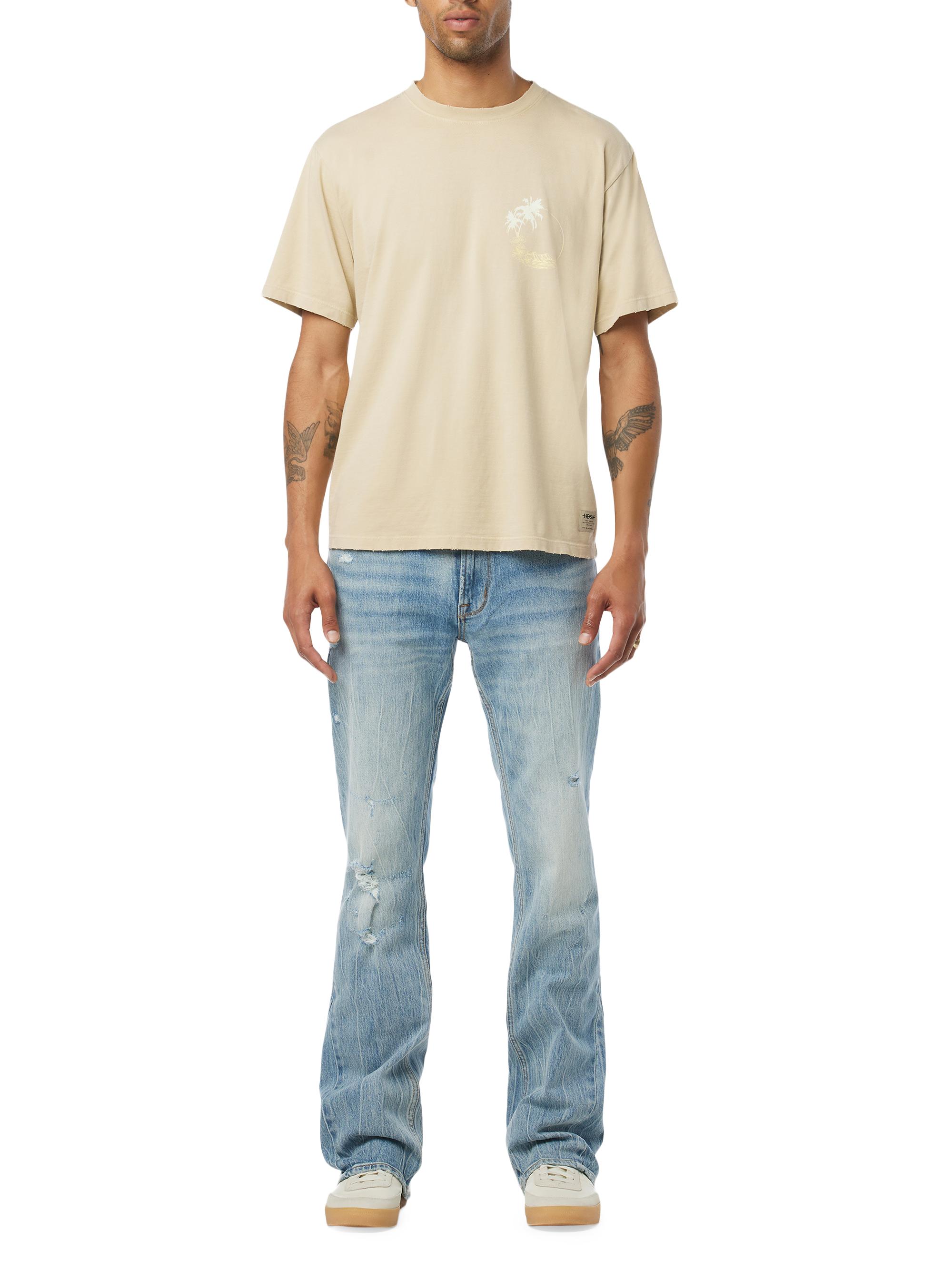 Hudson Jeans Men's Graphic Cotton T-Shirt - Sand Palm