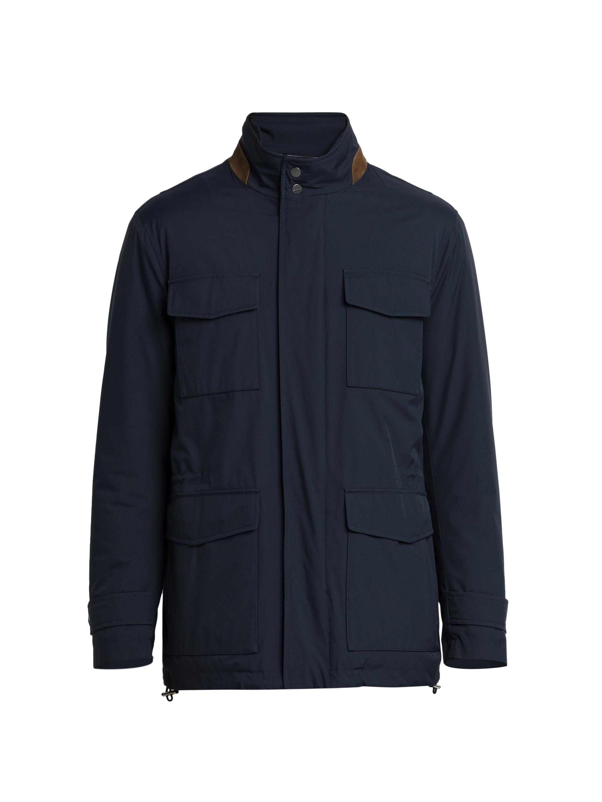 Kiton Men's Woven Cargo Jacket - Blue