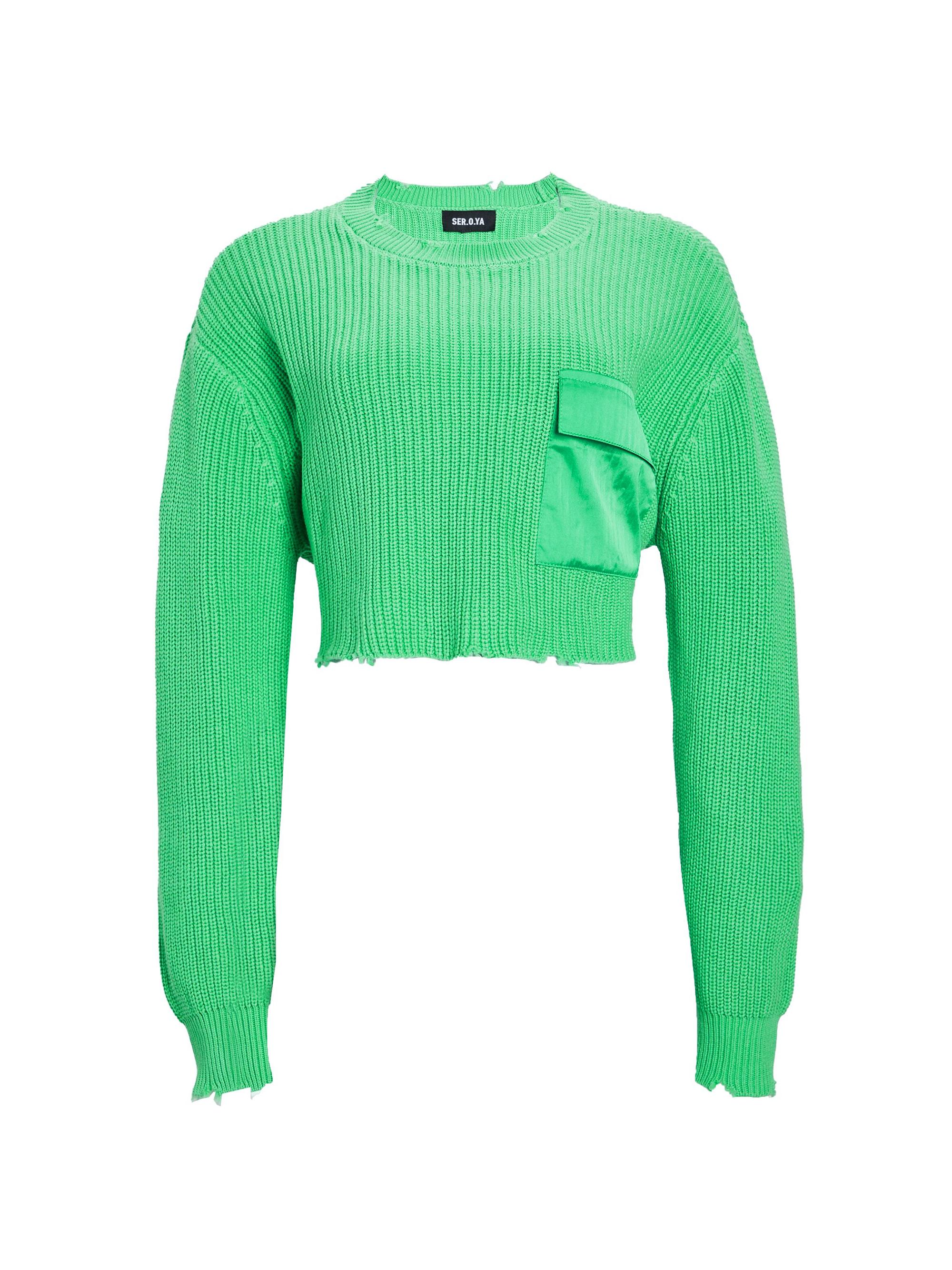 Ser.o.ya Women's Mid Cropped Devin Sweater - Pistachio