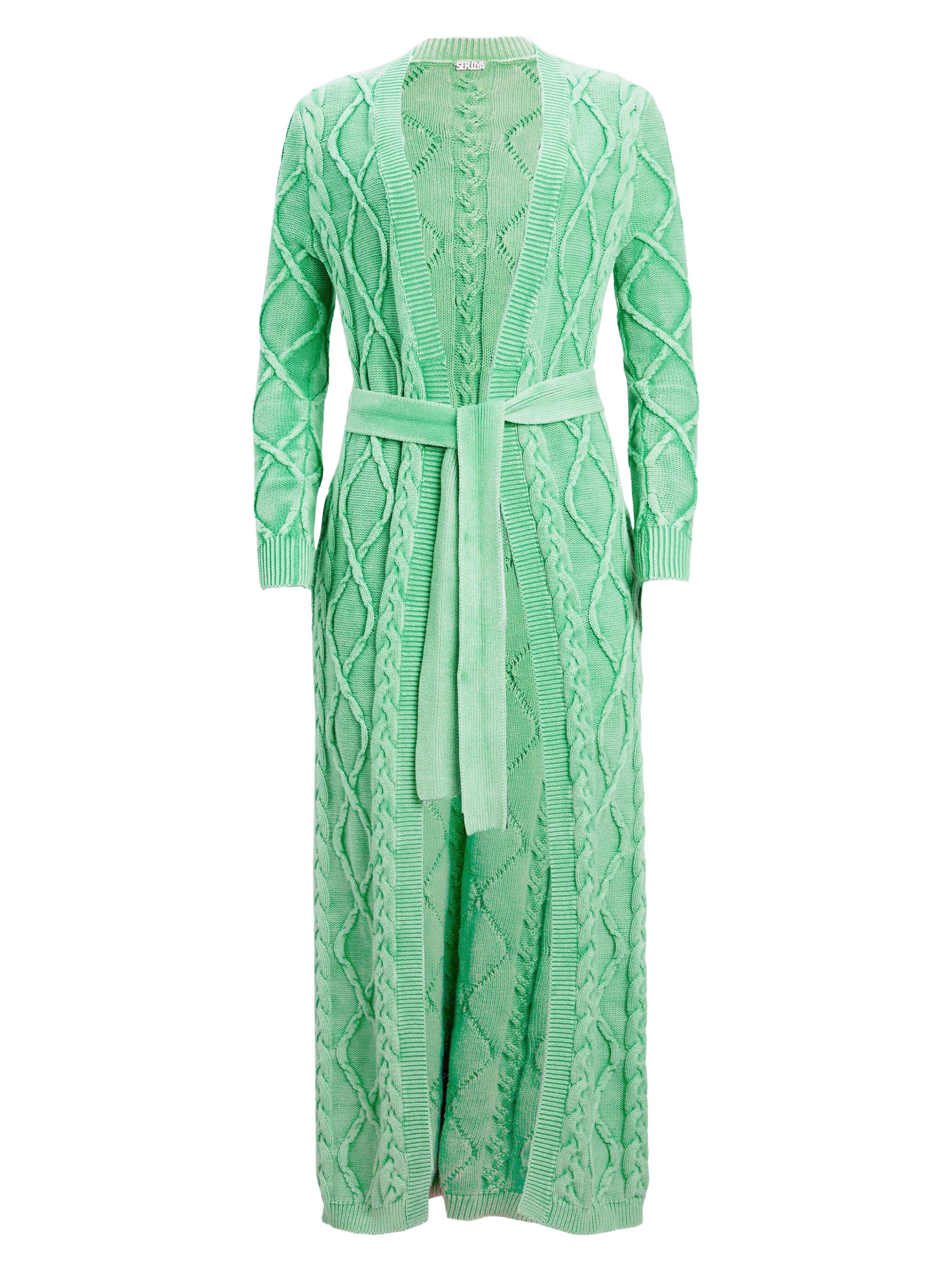 Ser.o.ya Women's Josefina Cable Knit Cardigan - Pistachio