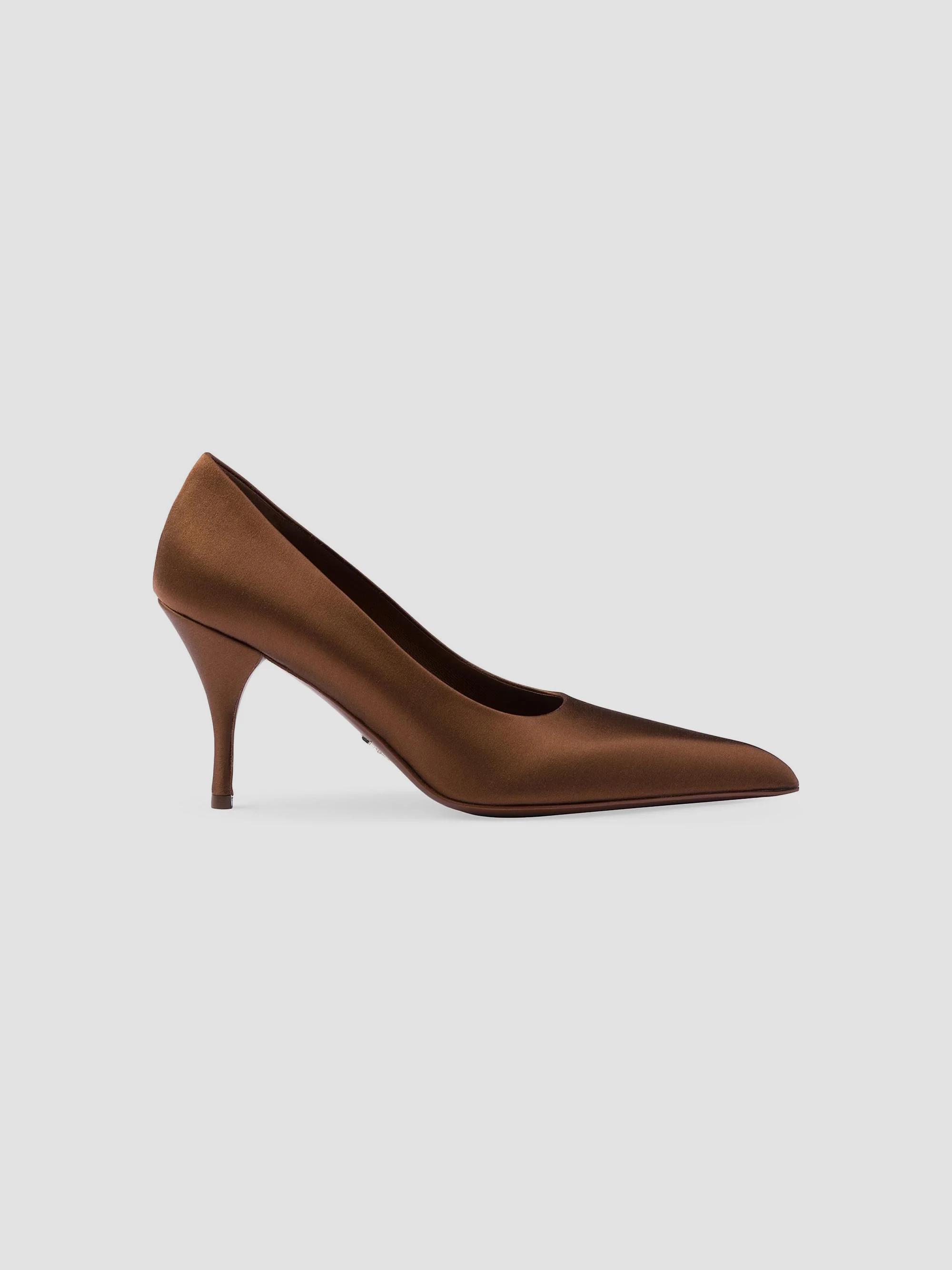 Prada Women's Satin Pumps - Brown - Size 5.5