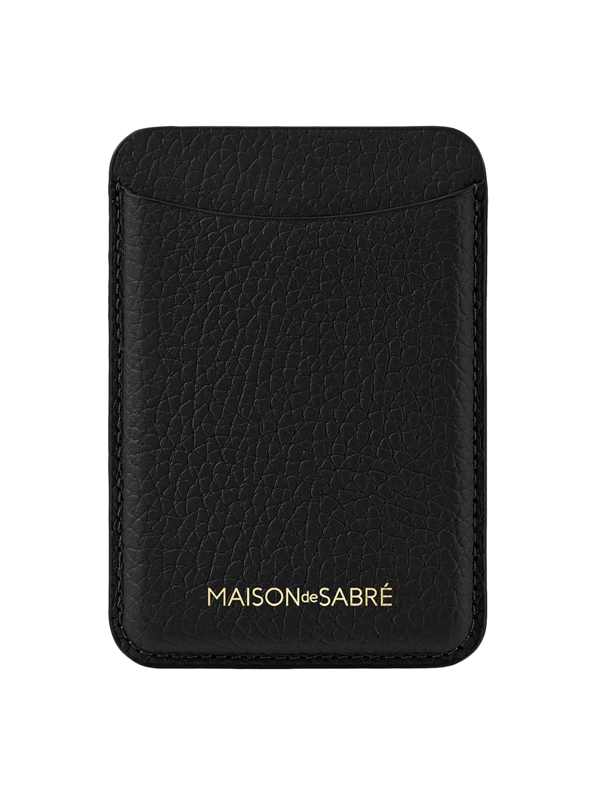 Maison de Sabre Leather MagSafe Wallet - Black Caviar