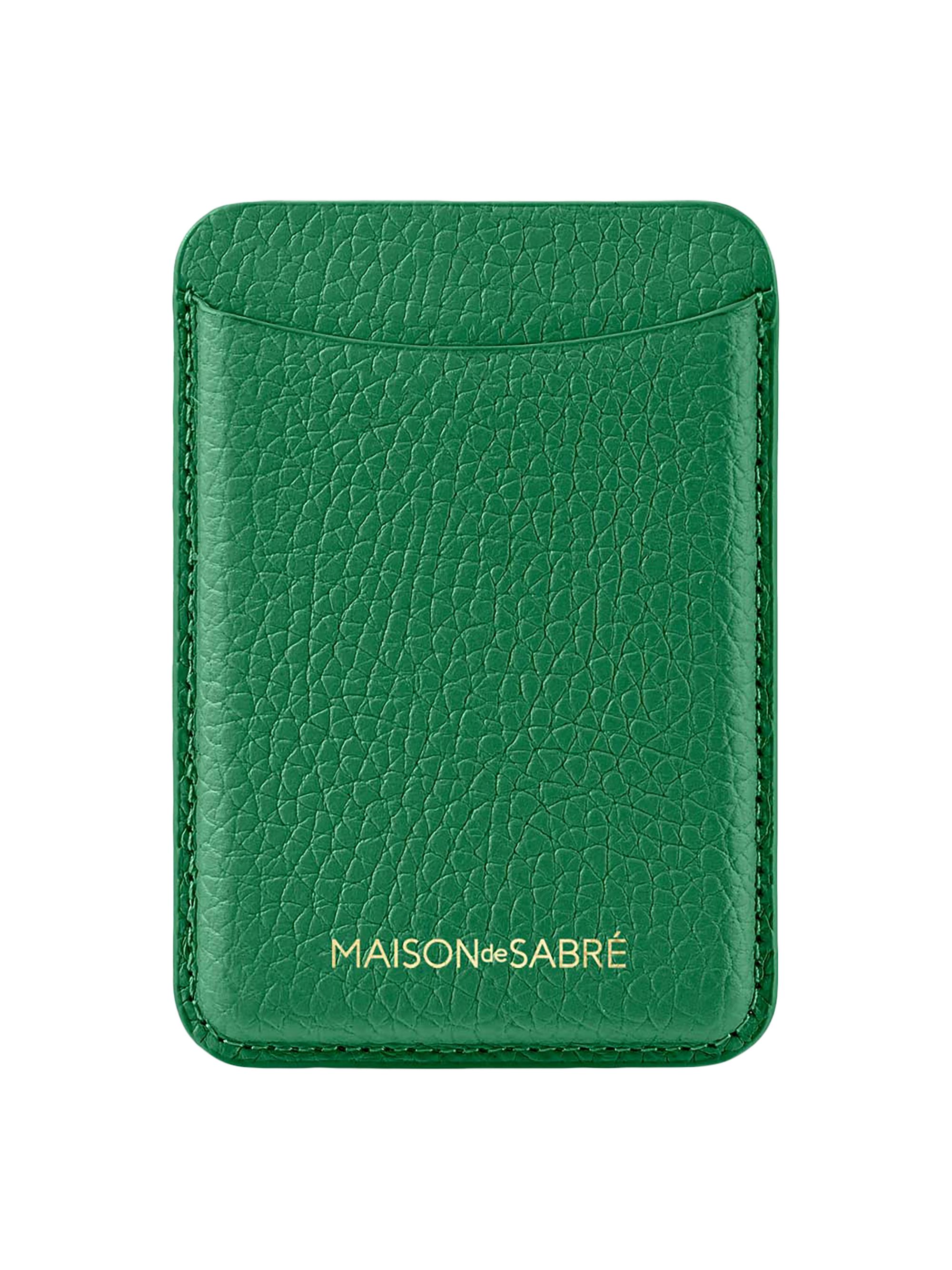 Maison de Sabre Leather MagSafe Wallet - Emerald Green