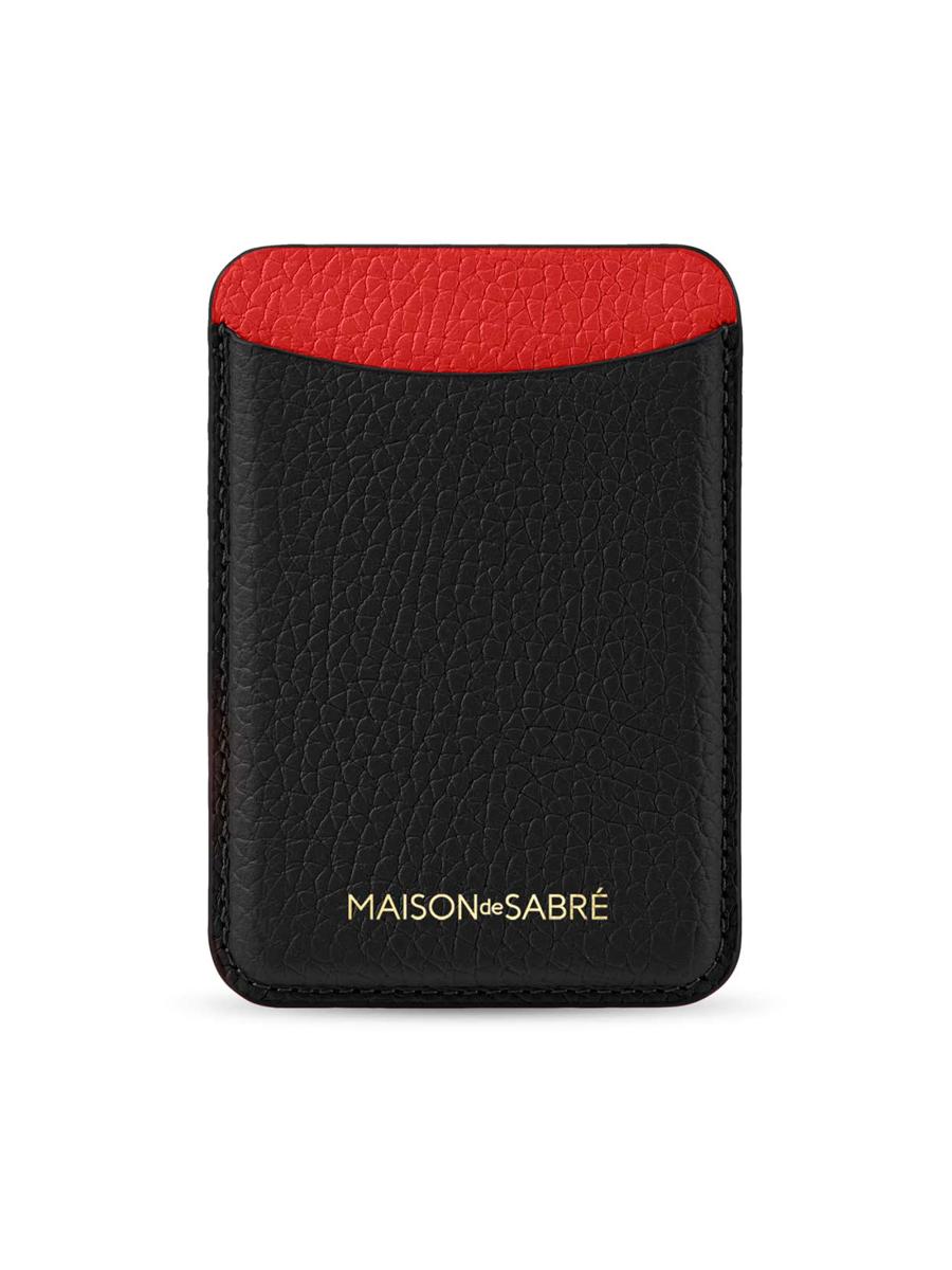 Maison De Sabre Leather Magsafe Wallet In Burgundy