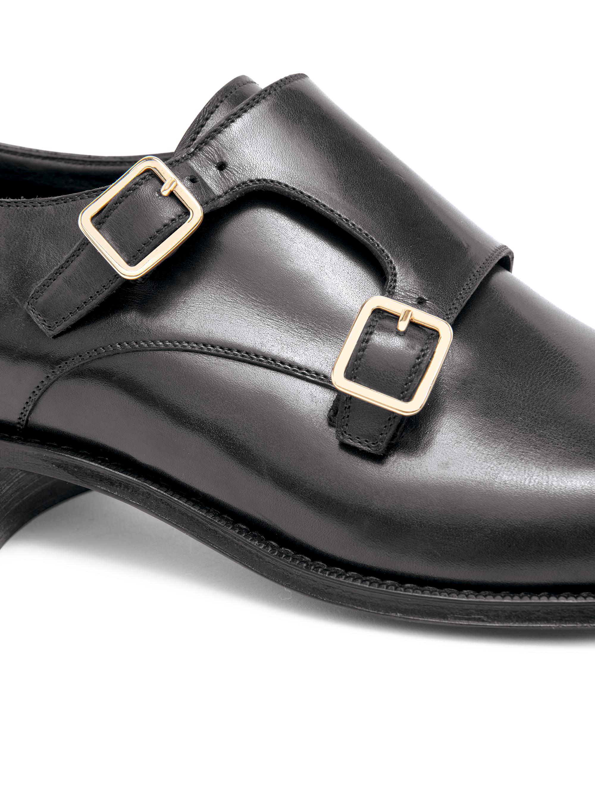 TOM FORD Claydon Leather Double-Monk-Strap Shoes | Saks Fifth Avenue