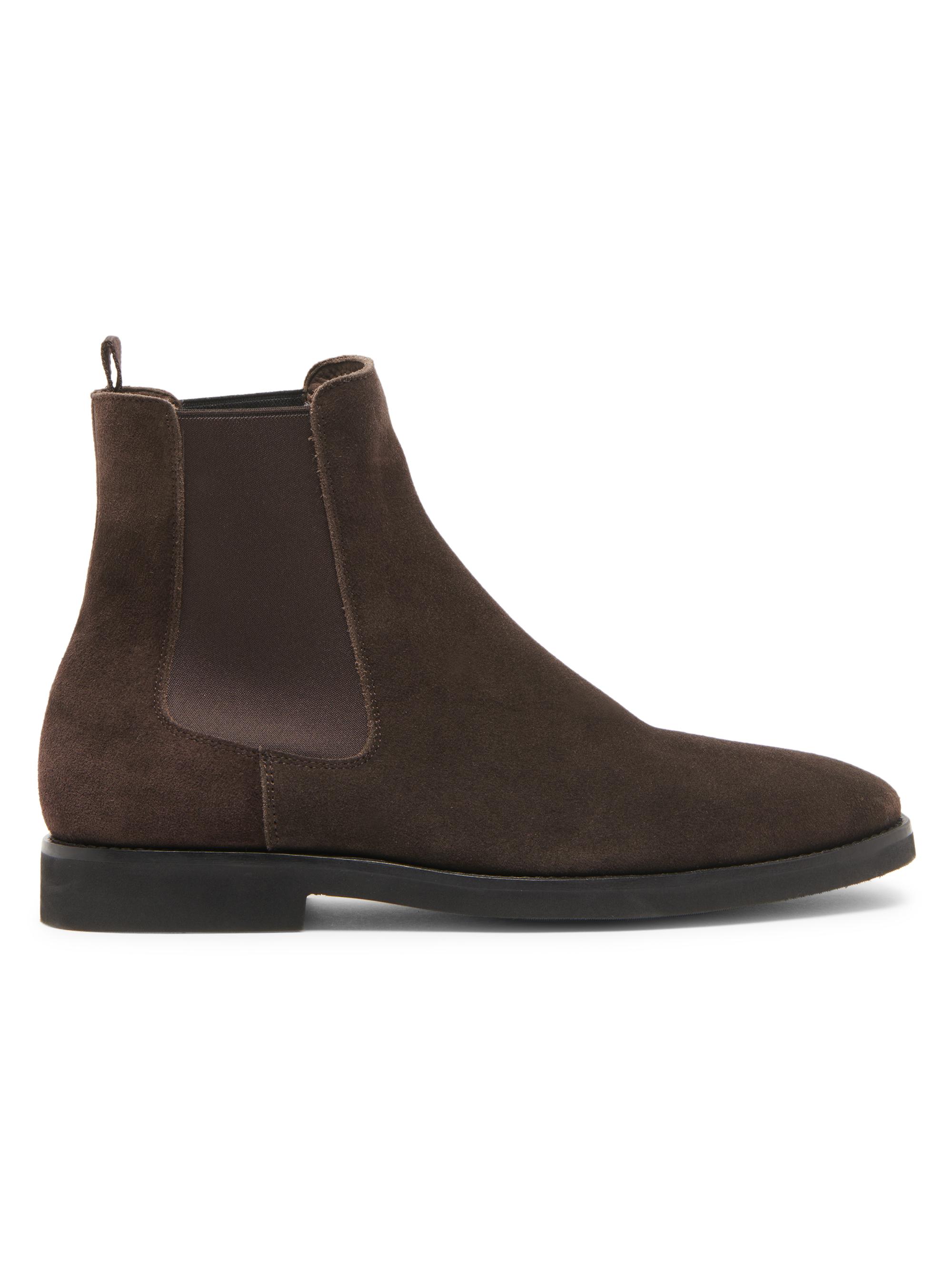TOM FORD Men's Suede Chelsea Boots - Coffee