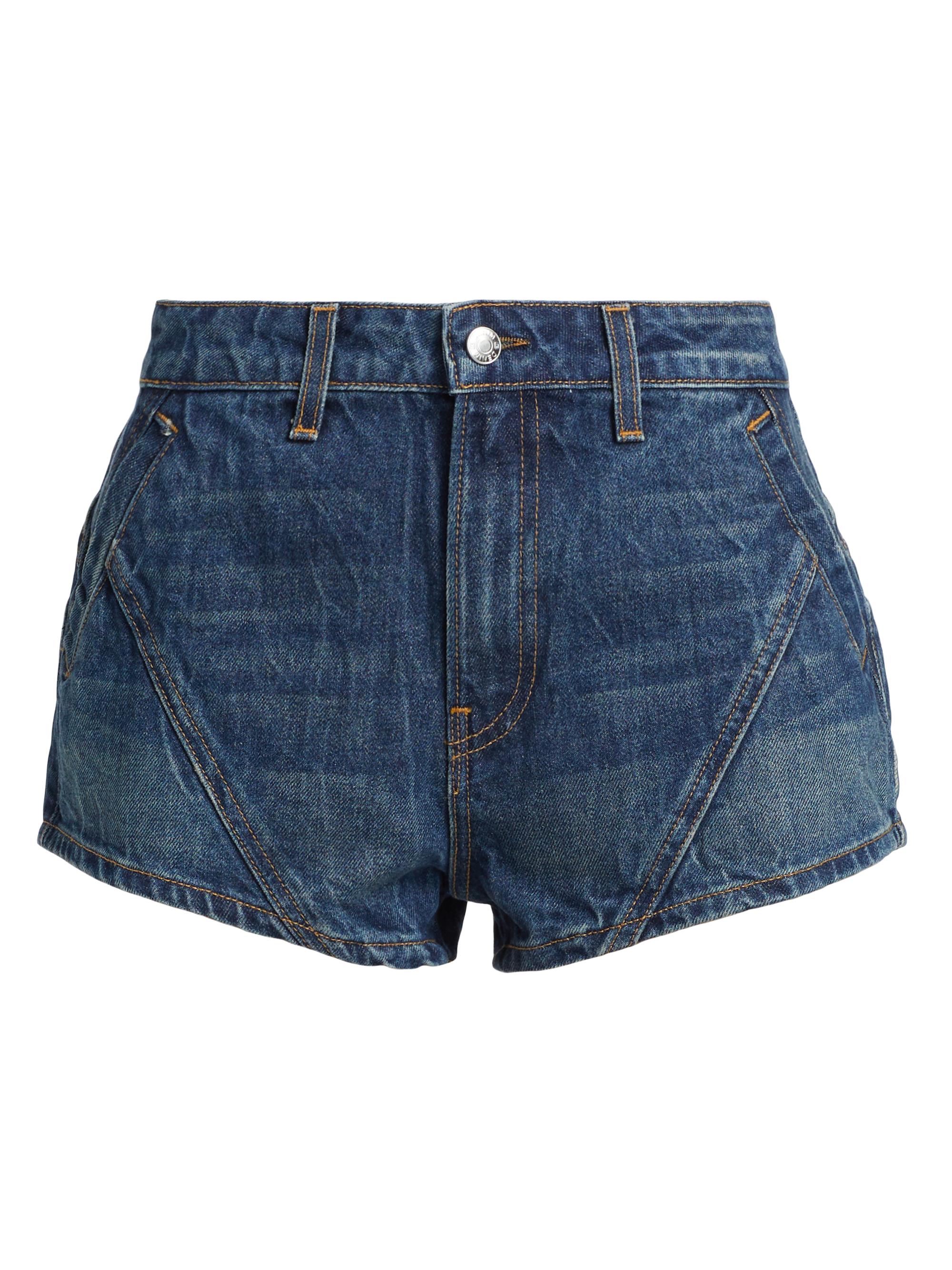 EB Denim Women's Hart Moto Denim Shorts - Blue Honey