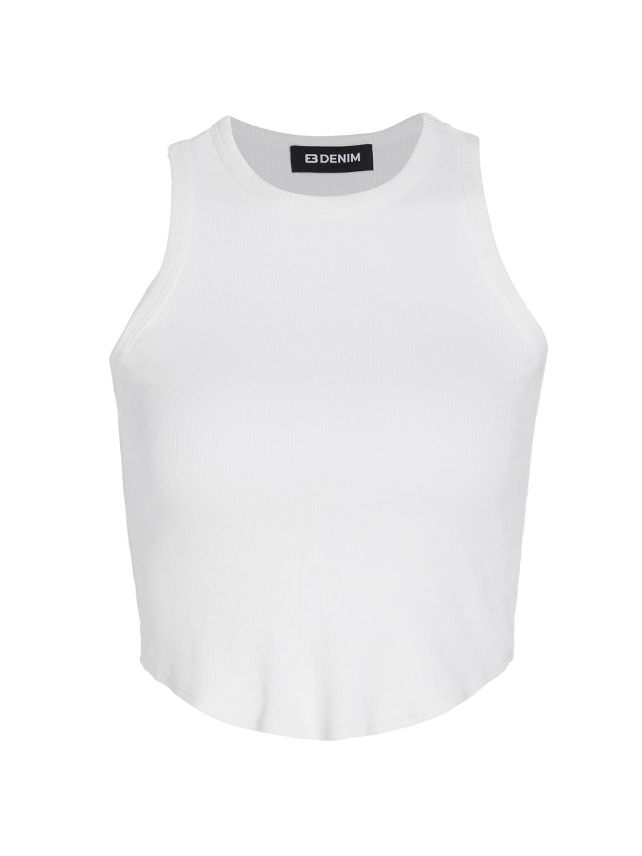EB Denim Curve Rib-Knit Tank Top | Saks Fifth Avenue
