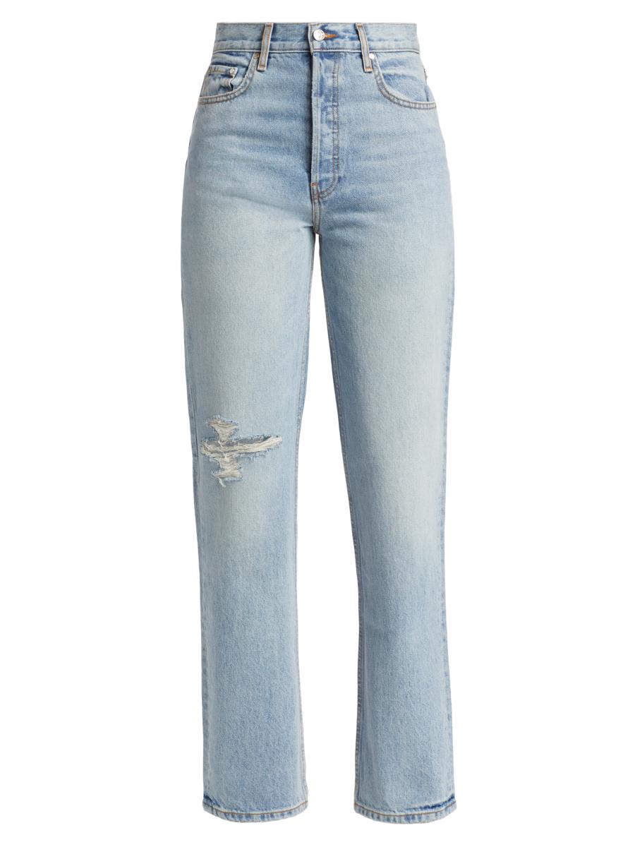 EB Denim High-Rise Straight-Leg Jeans | Saks Fifth Avenue