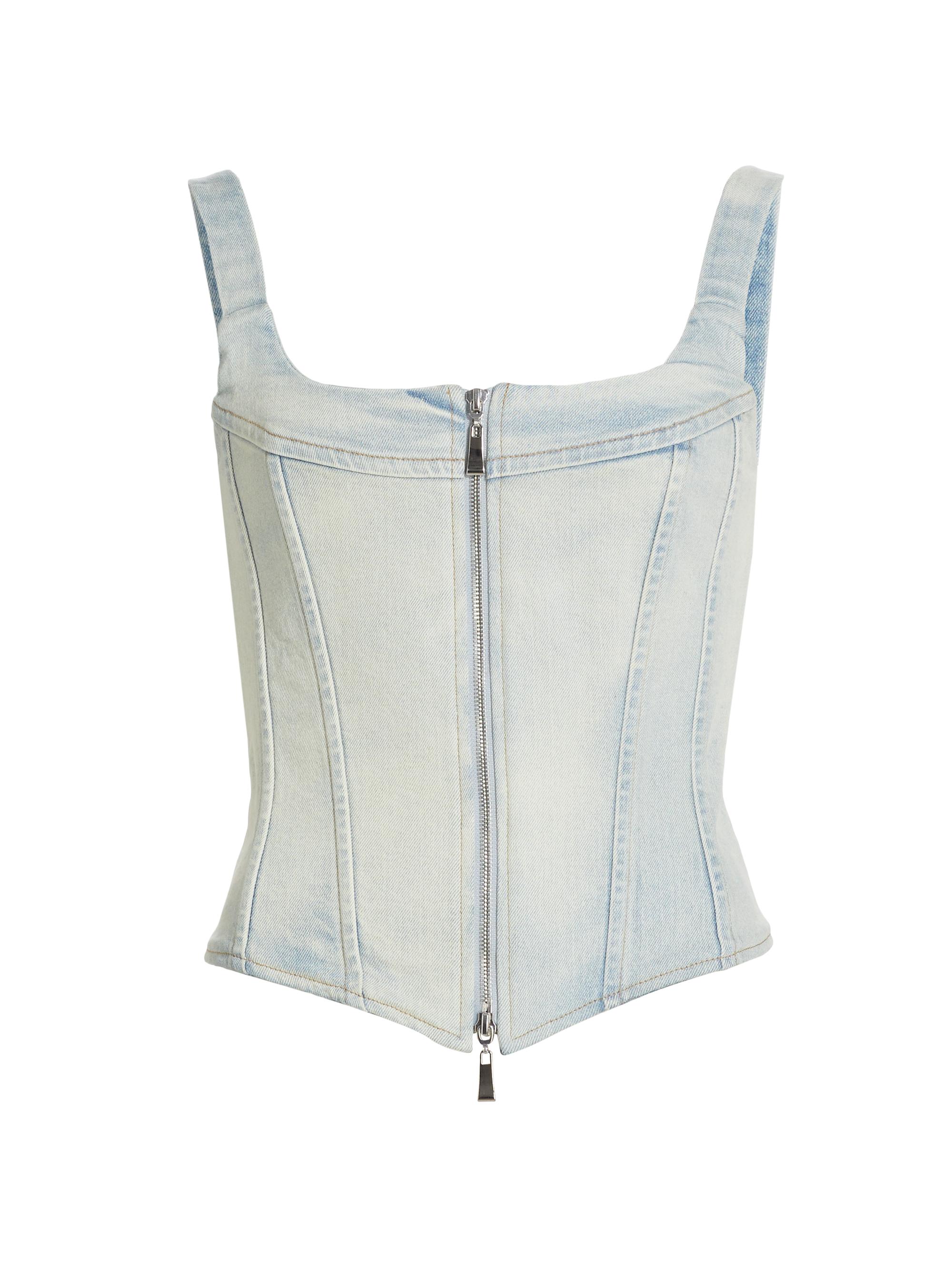 EB Denim Women's Rainy Denim Corset Top - Shoreline