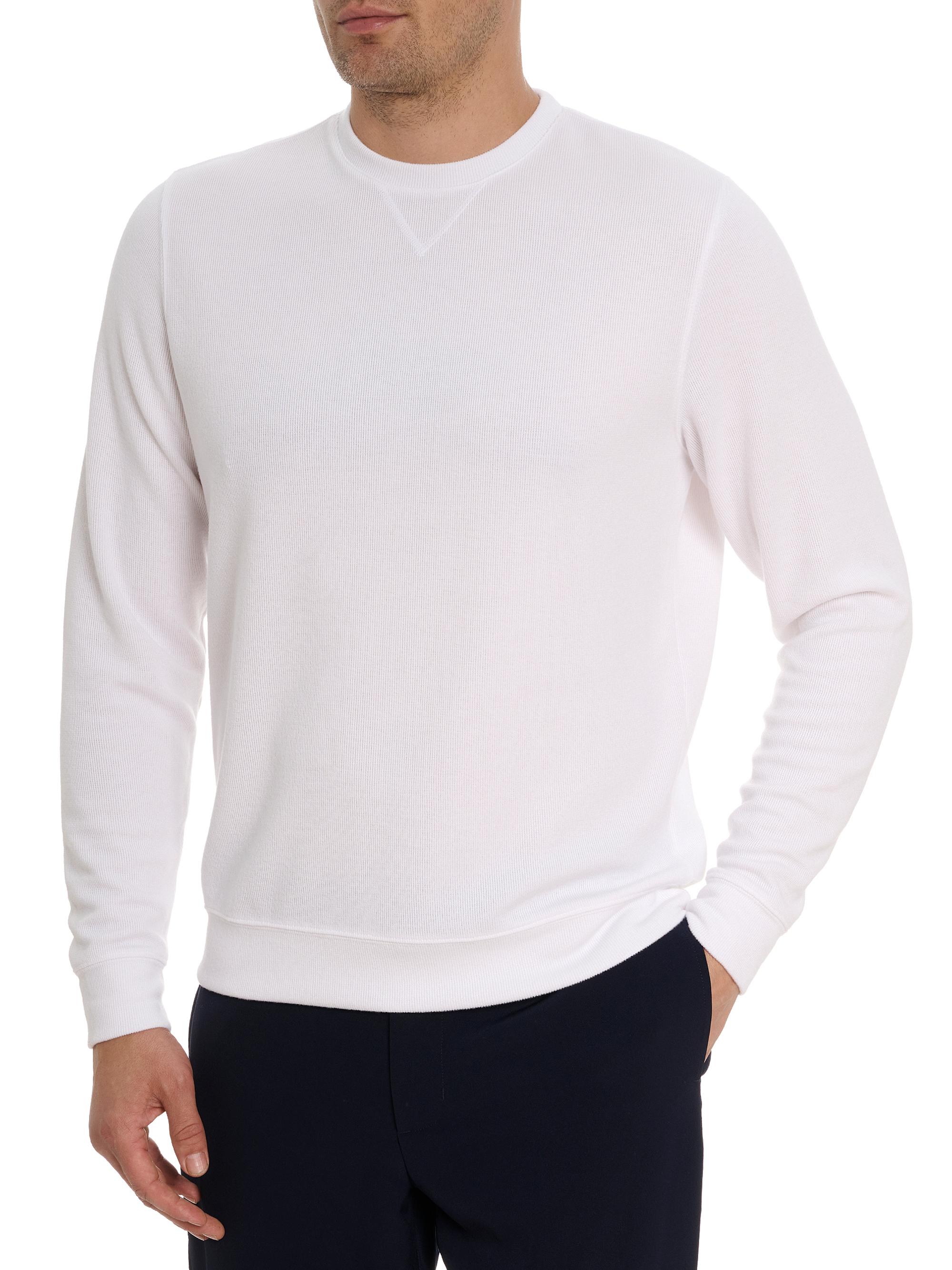 Robert Graham Men's Bassi Knit Crewneck Sweatshirt - White