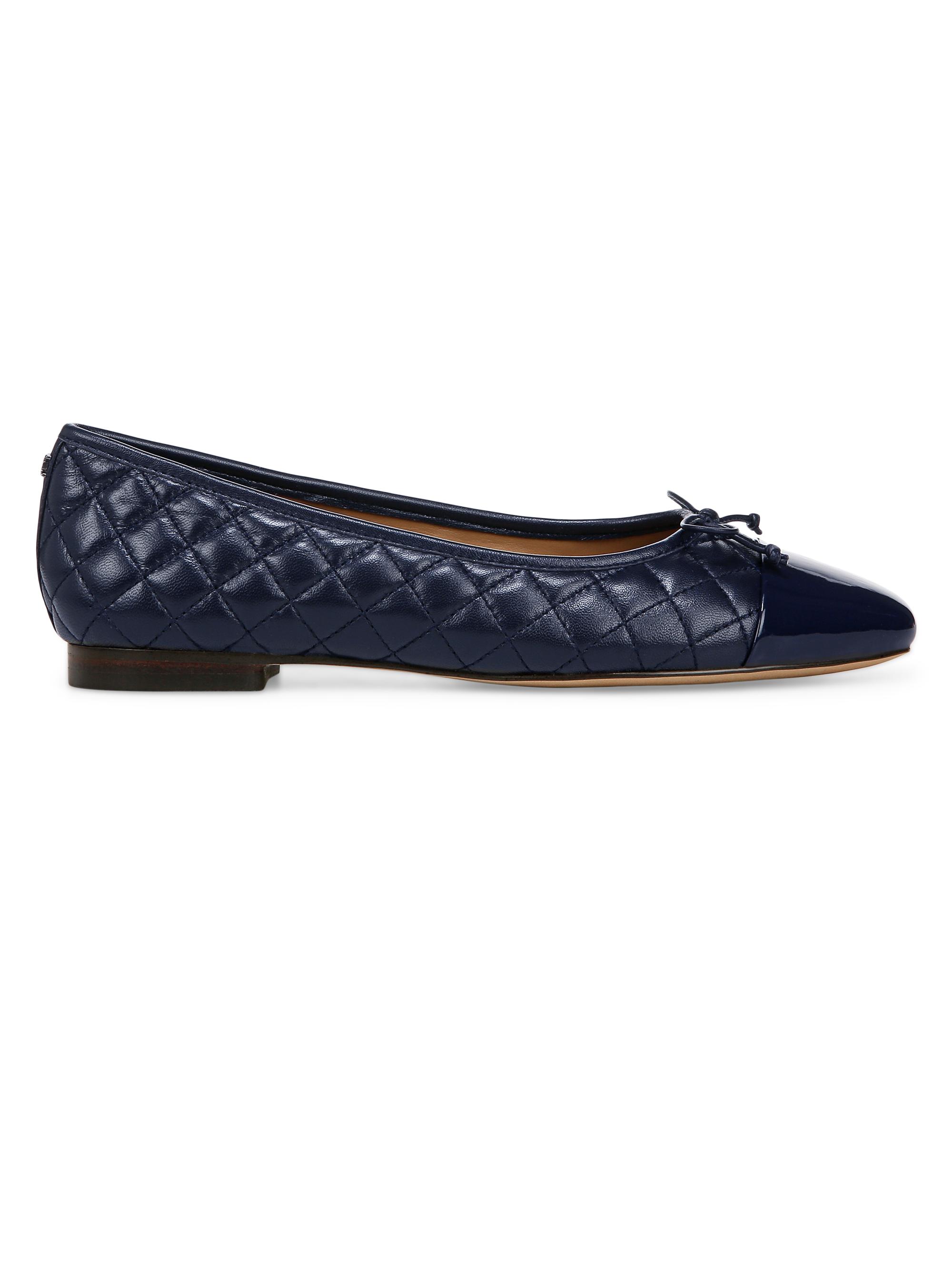 Sam Edelman Women's Marilyn Quilted Ballet Flats - Midnightblue