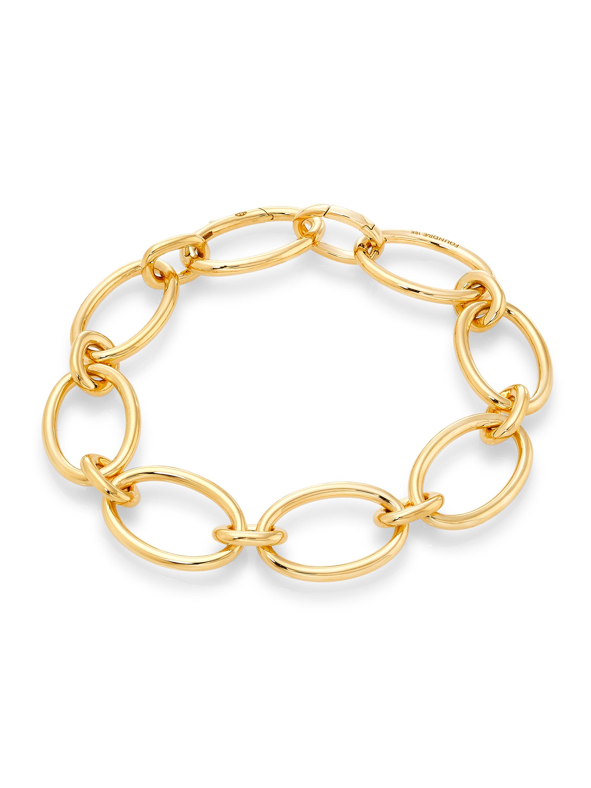 Foundrae Women's 18K Yellow Gold Oval-Link Chain Bracelet - Yellow Gold