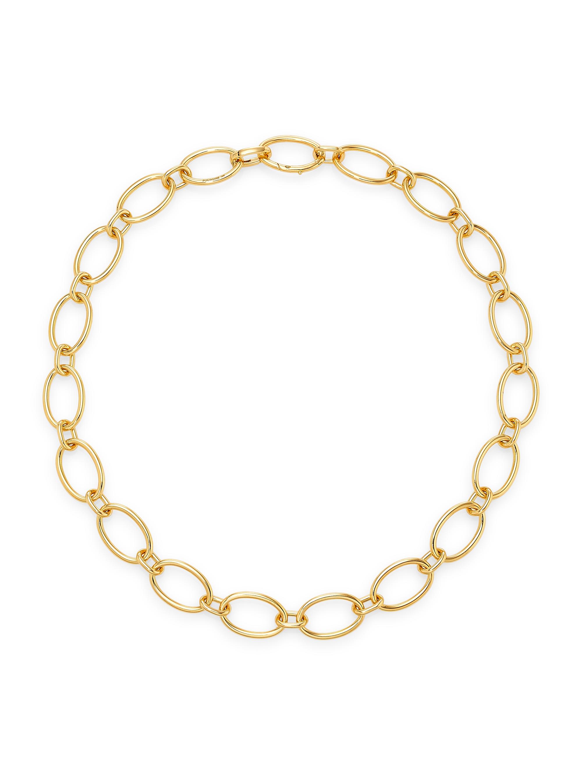 Foundrae Women's 18K Yellow Gold Oval-Link Chain Necklace/18" - Yellow Gold