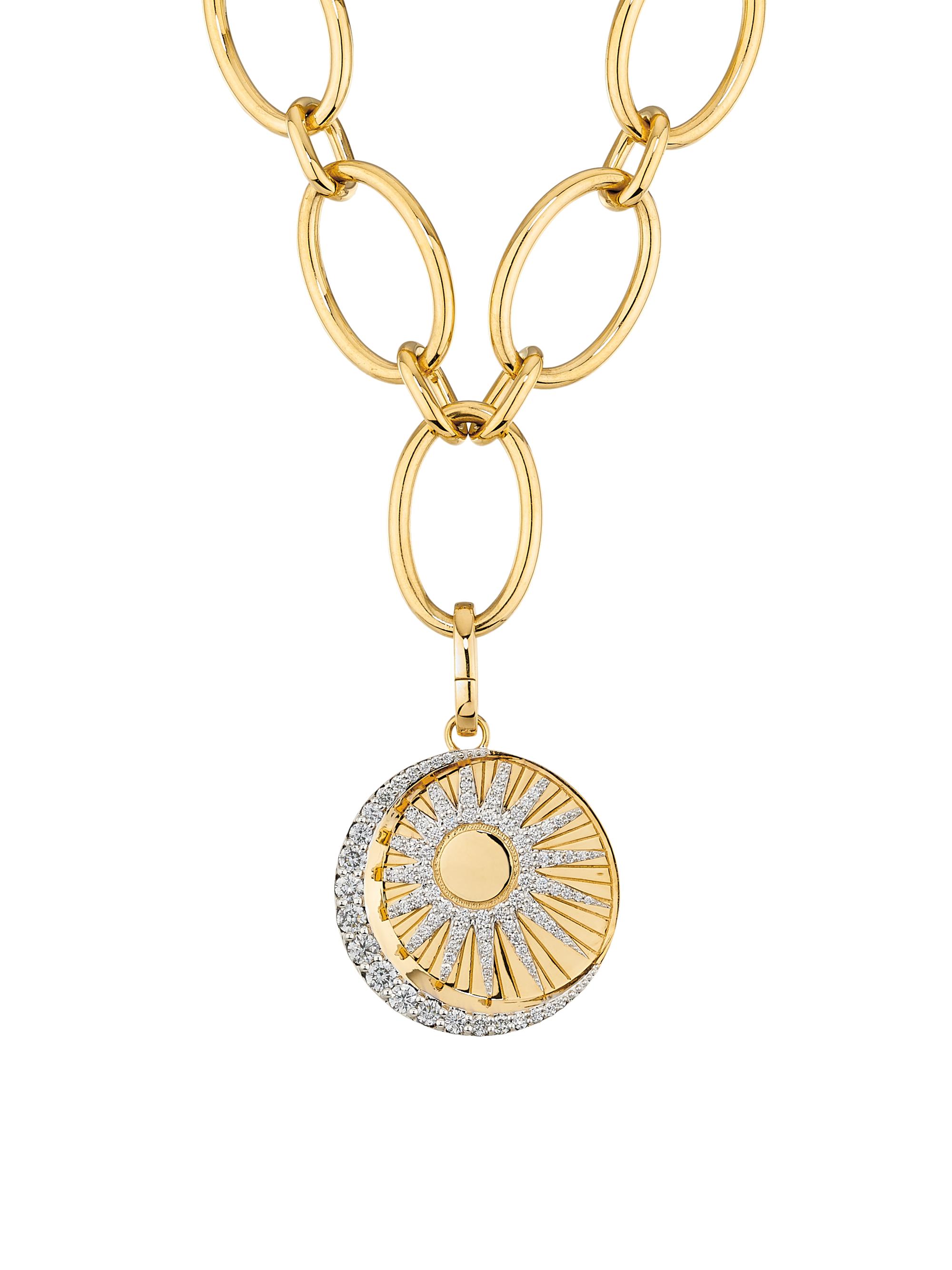 Foundrae Women's Balance 18K Yellow Gold  Oval Chain Necklace - Yellowgold