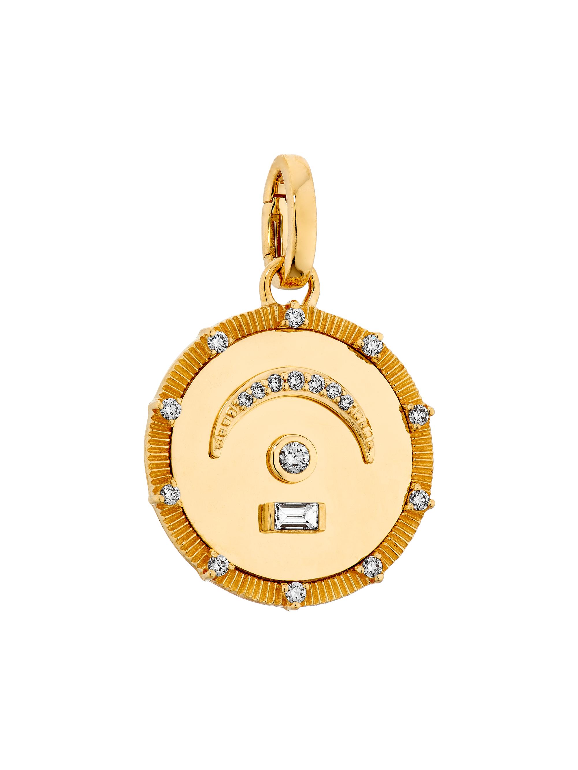 Foundrae Women's Internal Compass Pause 18K Yellow Gold & 0.21 TCW Diamond Medallion - Yellow Gold