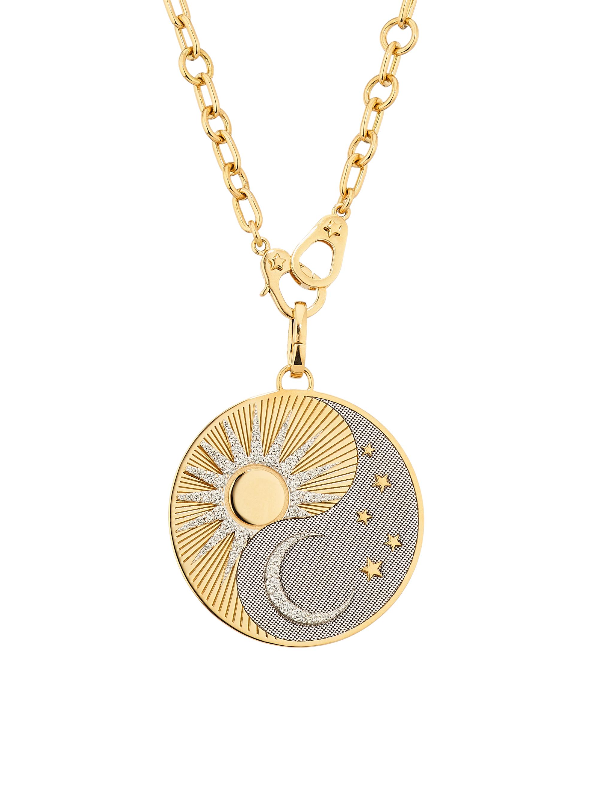 Foundrae Women's Balance Two-Tone 18K Gold & 1.03 TCW Diamond Pendant Necklace - Gold