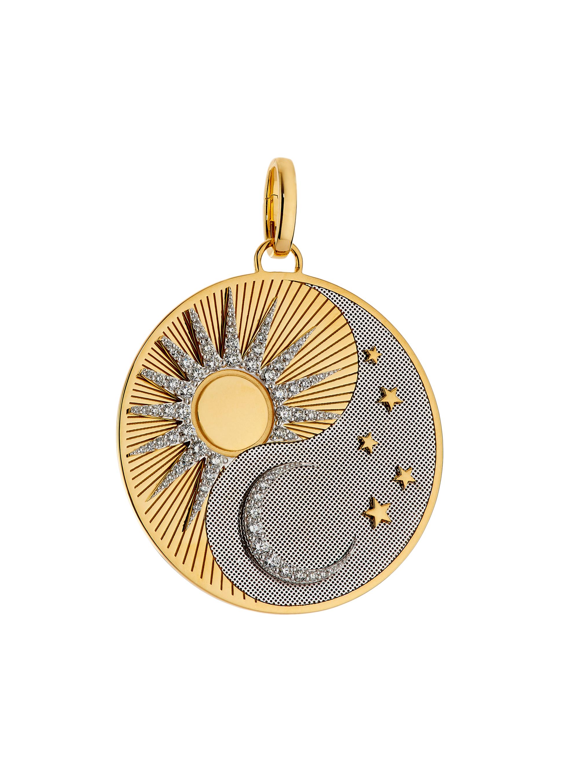 Foundrae Women's Balance 18K Yellow Gold & 1.03 TCW Diamond Medallion - Aquamarine