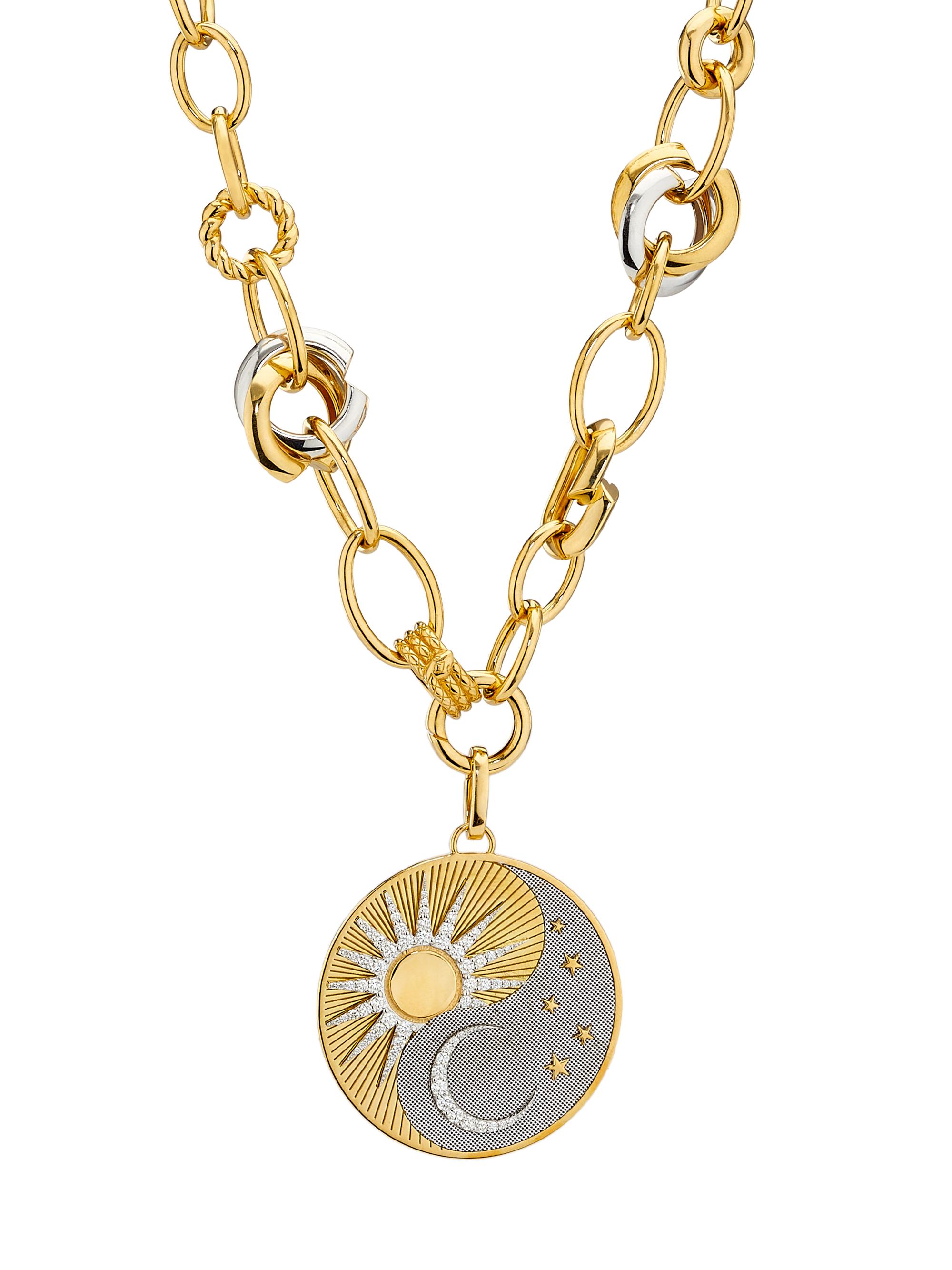 Foundrae Women's Balance Menagerie 18K Yellow & White Gold & 1.03 TCW Diamond Chain Necklace - Yellow Gold