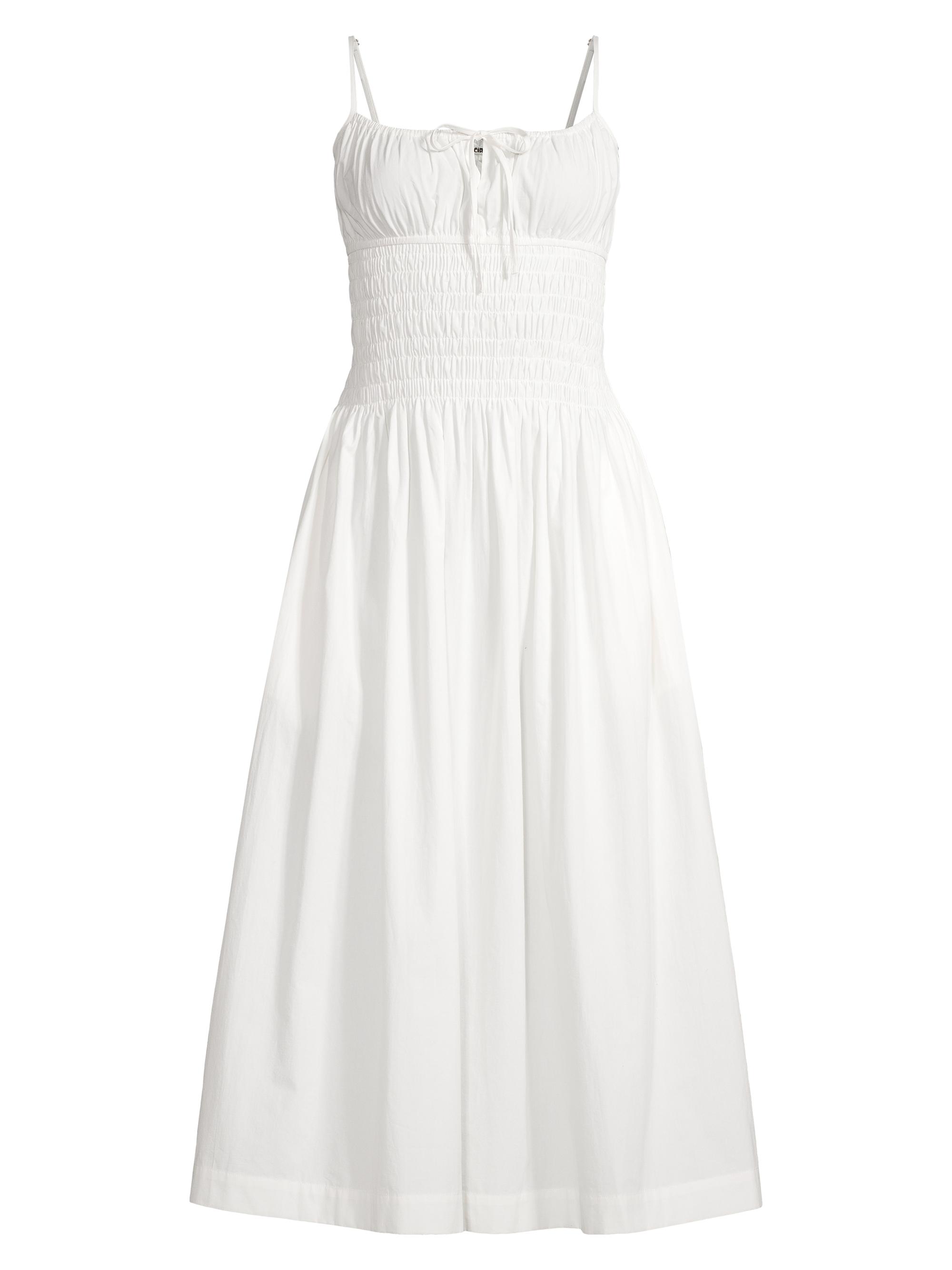 Ciao Lucia Women's Barbara Cotton Keyhole Midi-Dress - White