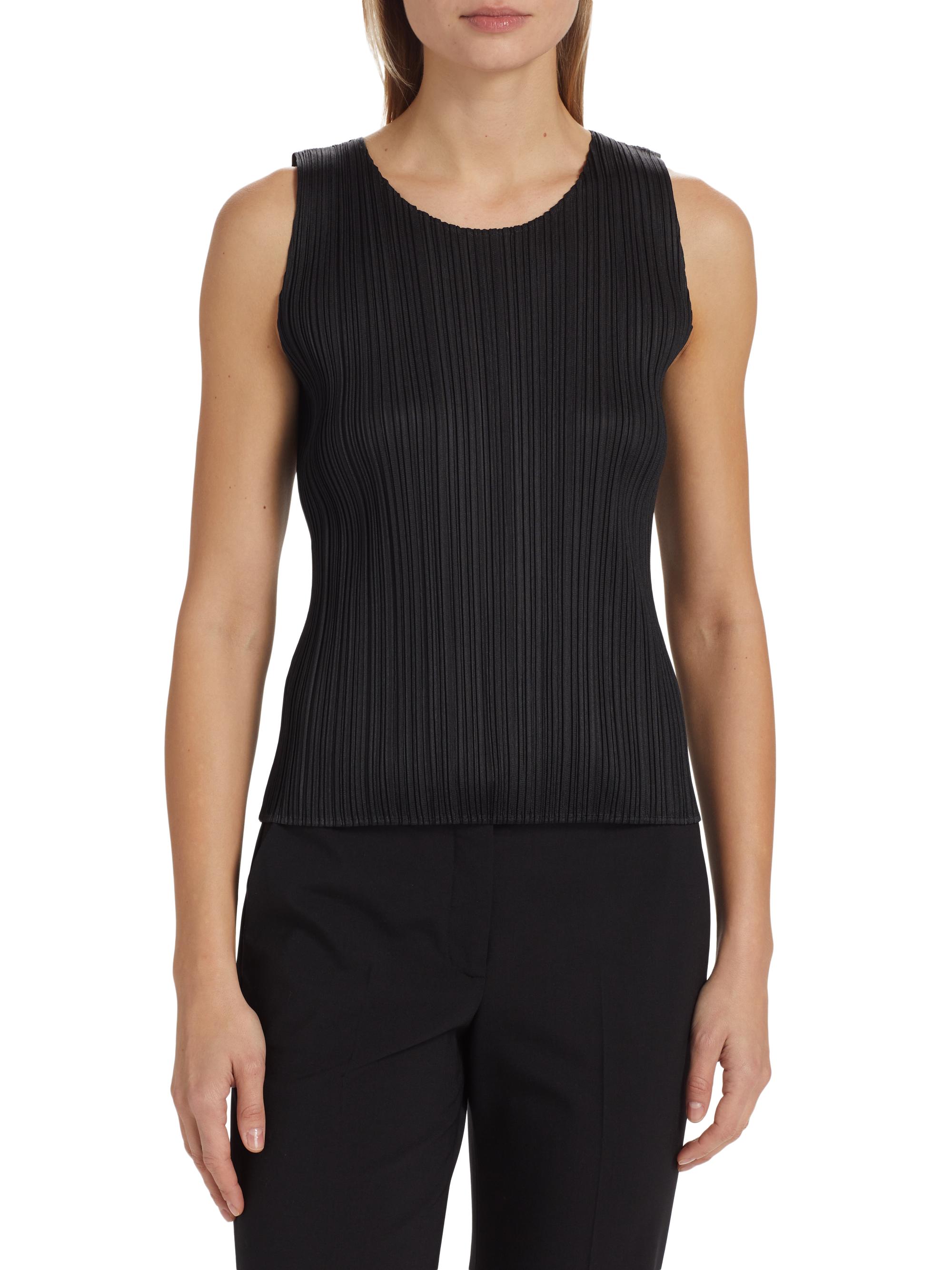 Pleats Please Issey Miyake Pleated Shell Tank | Saks Fifth Avenue