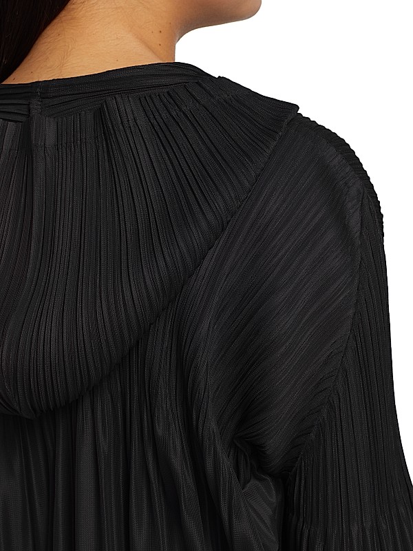 Shop Pleats Please Issey Miyake Fluffy Basics Hooded Jacket Shop Pleats Please Issey Miyake Fluffy Basics Hooded Jacket