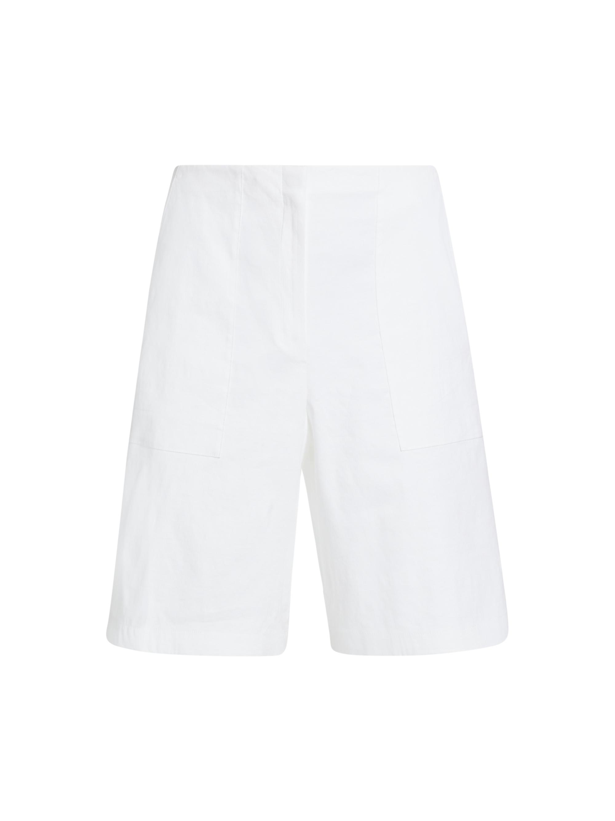 Theory Women's Utilitarian Pocket Linen-Blend Shorts - White