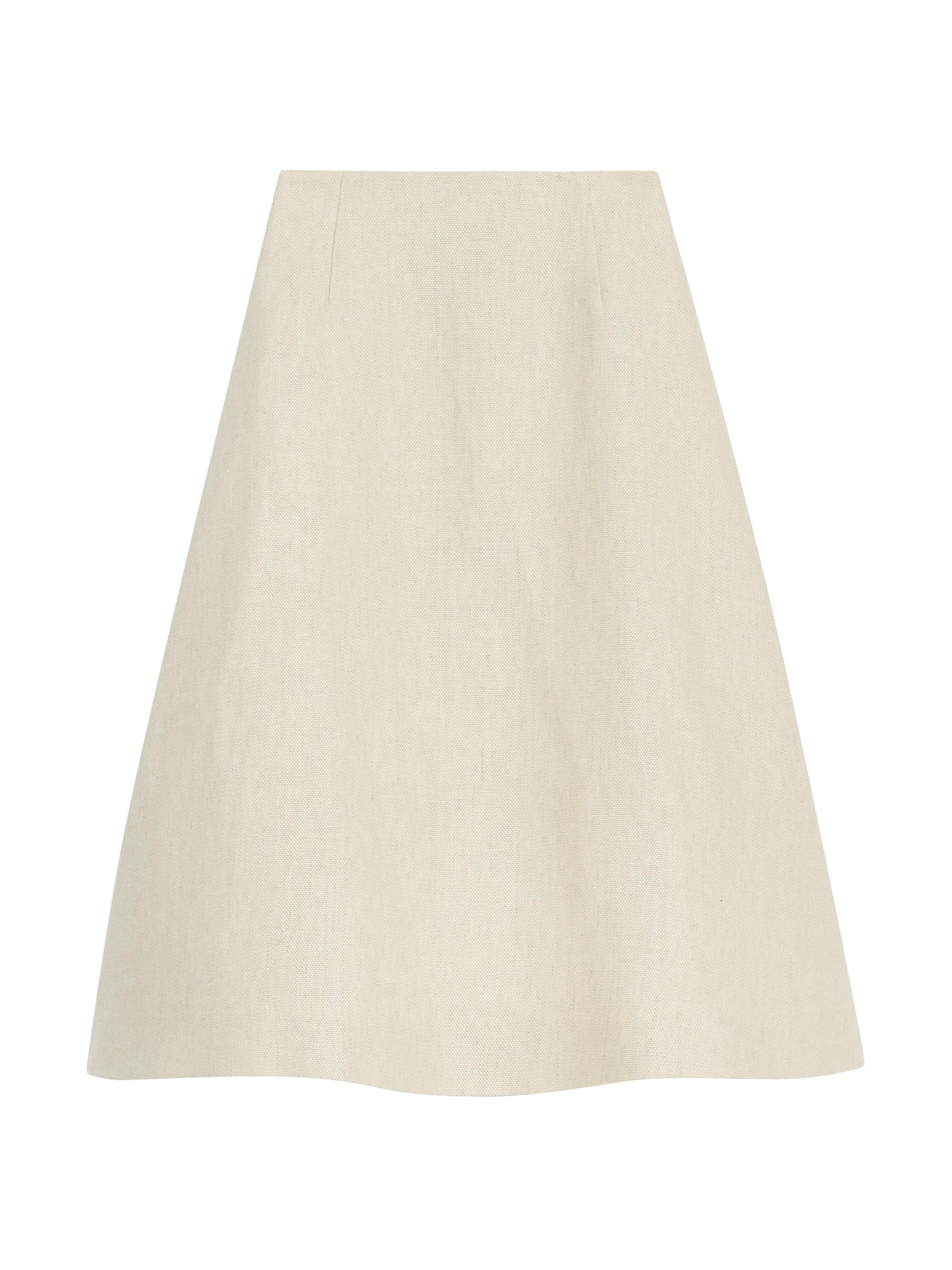Theory Women's Linen Full Midi-Skirt - Straw
