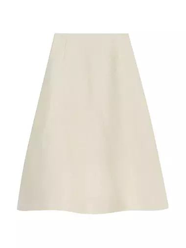 Linen Full Midi-Skirt