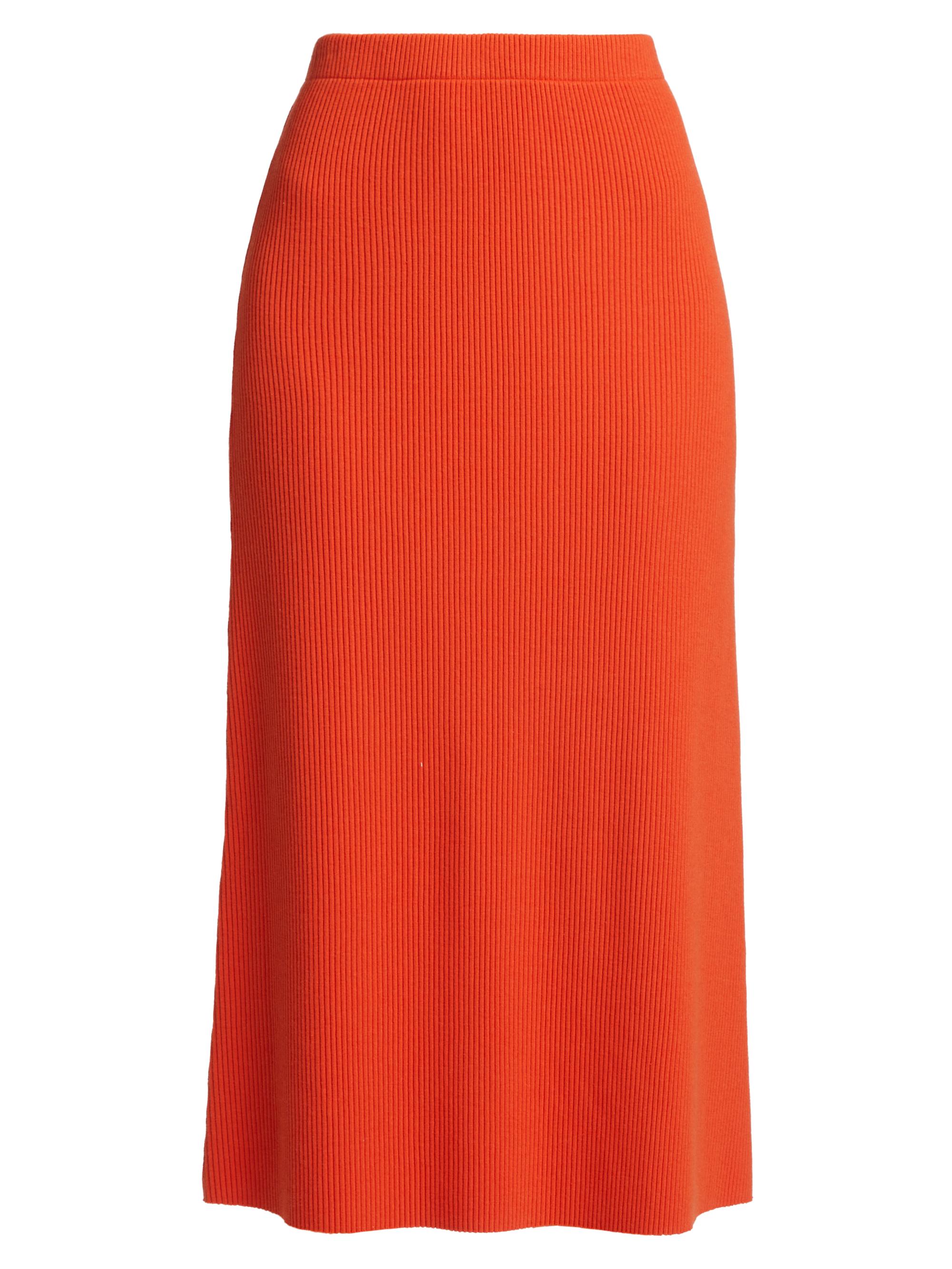 Vince Women's Rib-Knit Midi-Skirt - Ruby Dusk