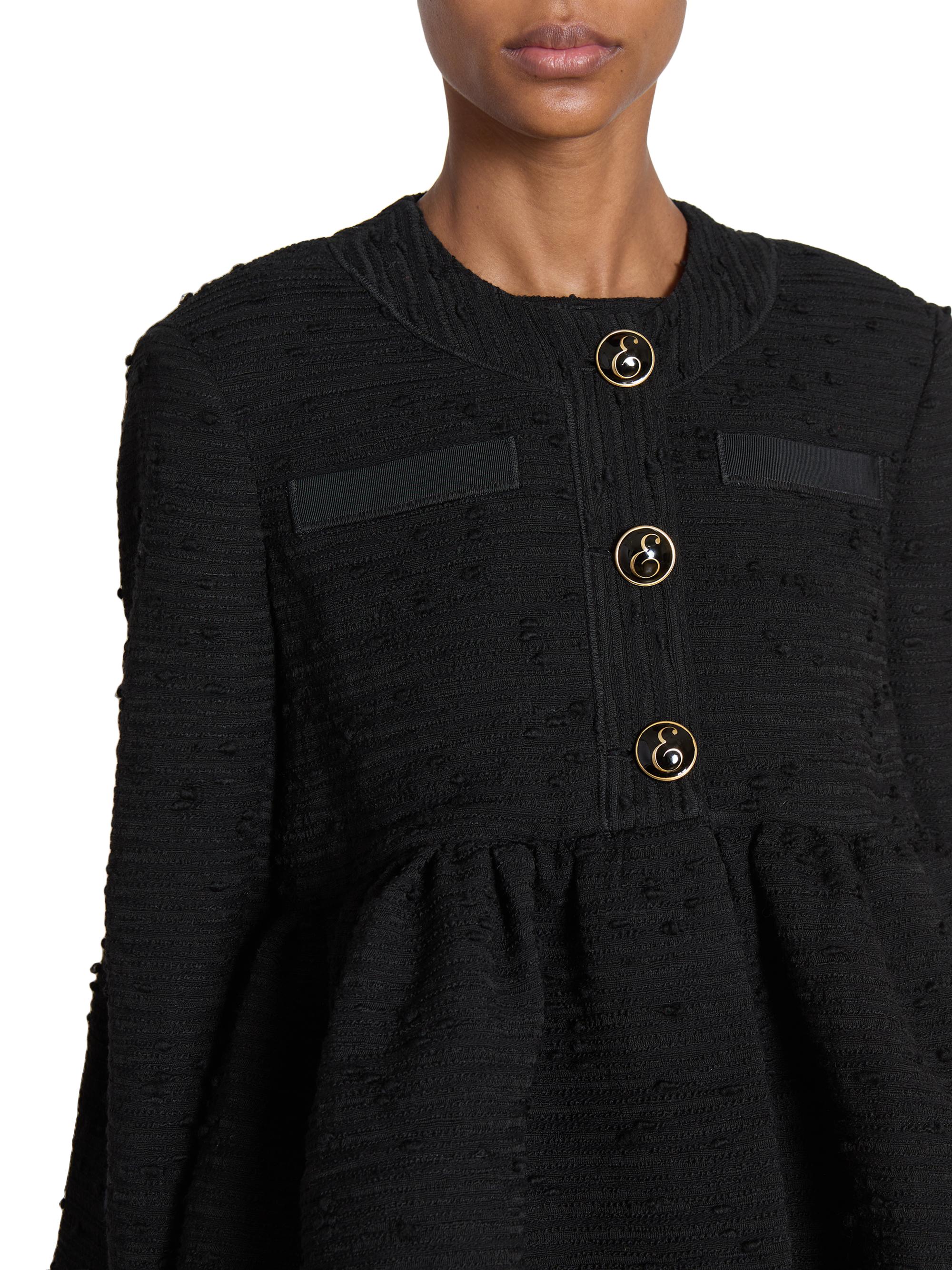 Erdem Tweed Crop Peplum Jacket | Saks Fifth Avenue