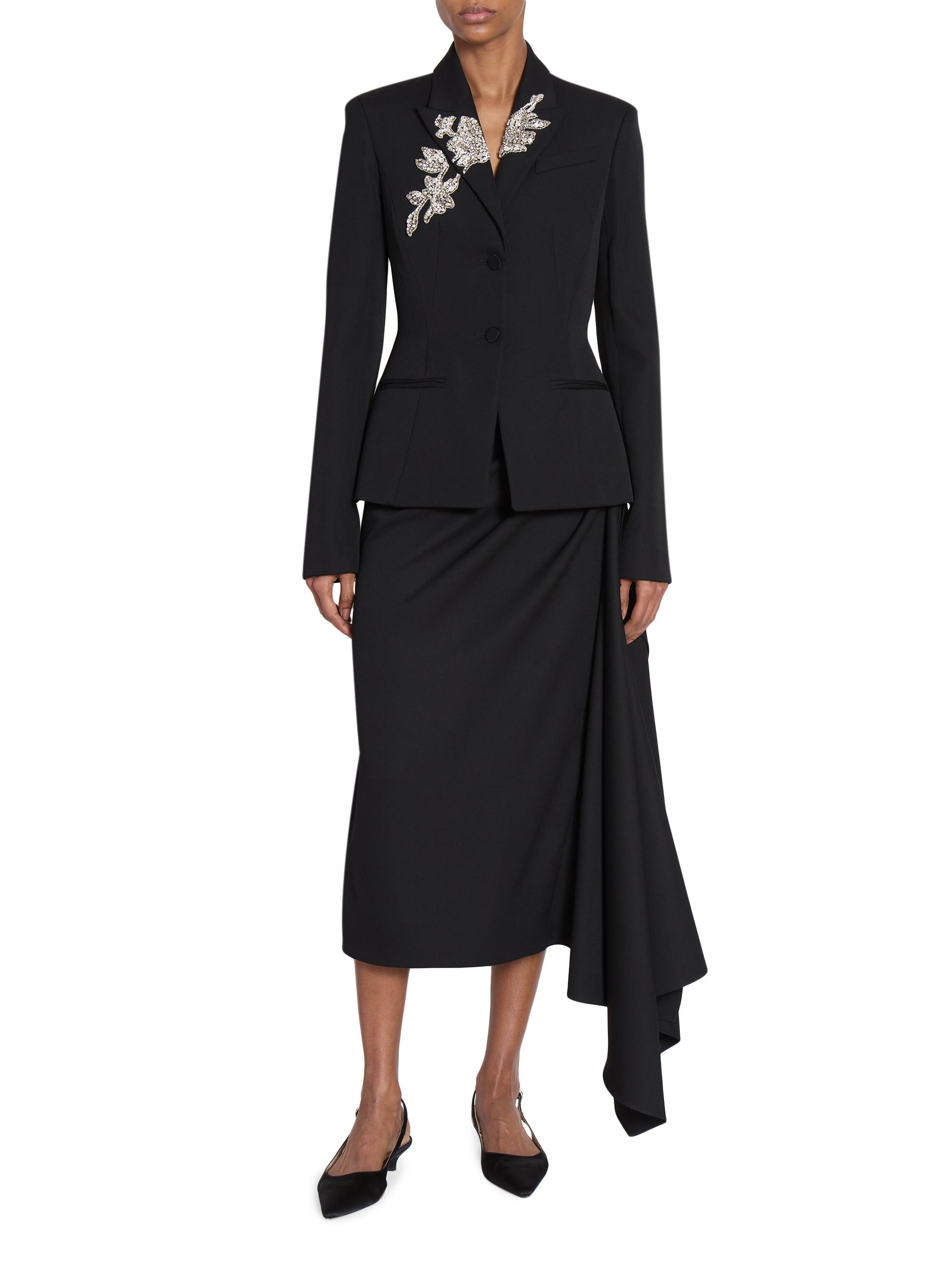 Erdem Embroidered Wool Blazer | Saks Fifth Avenue