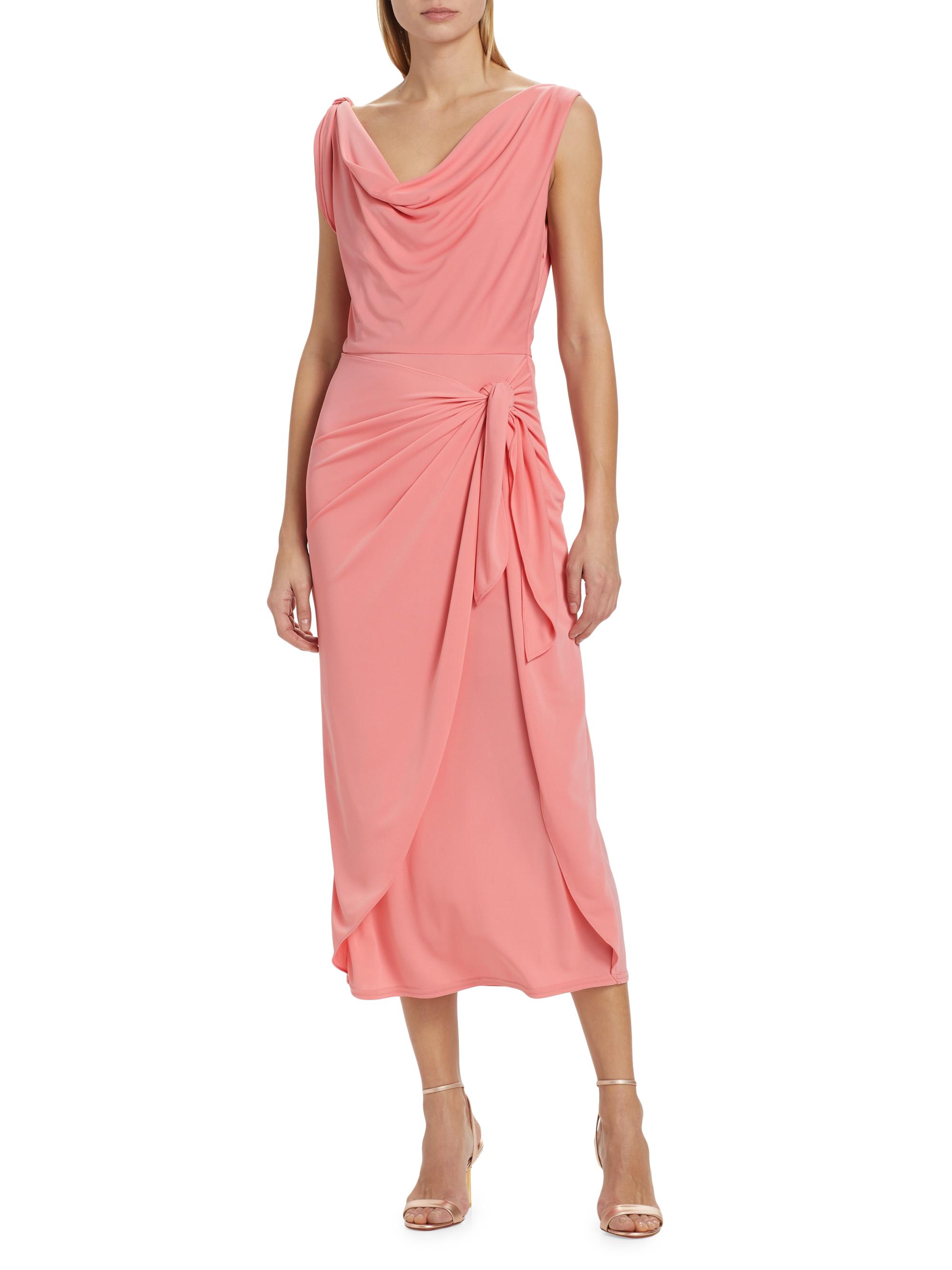 Cinq à Sept Odin Jersey Draped Midi-Dress | Saks Fifth Avenue