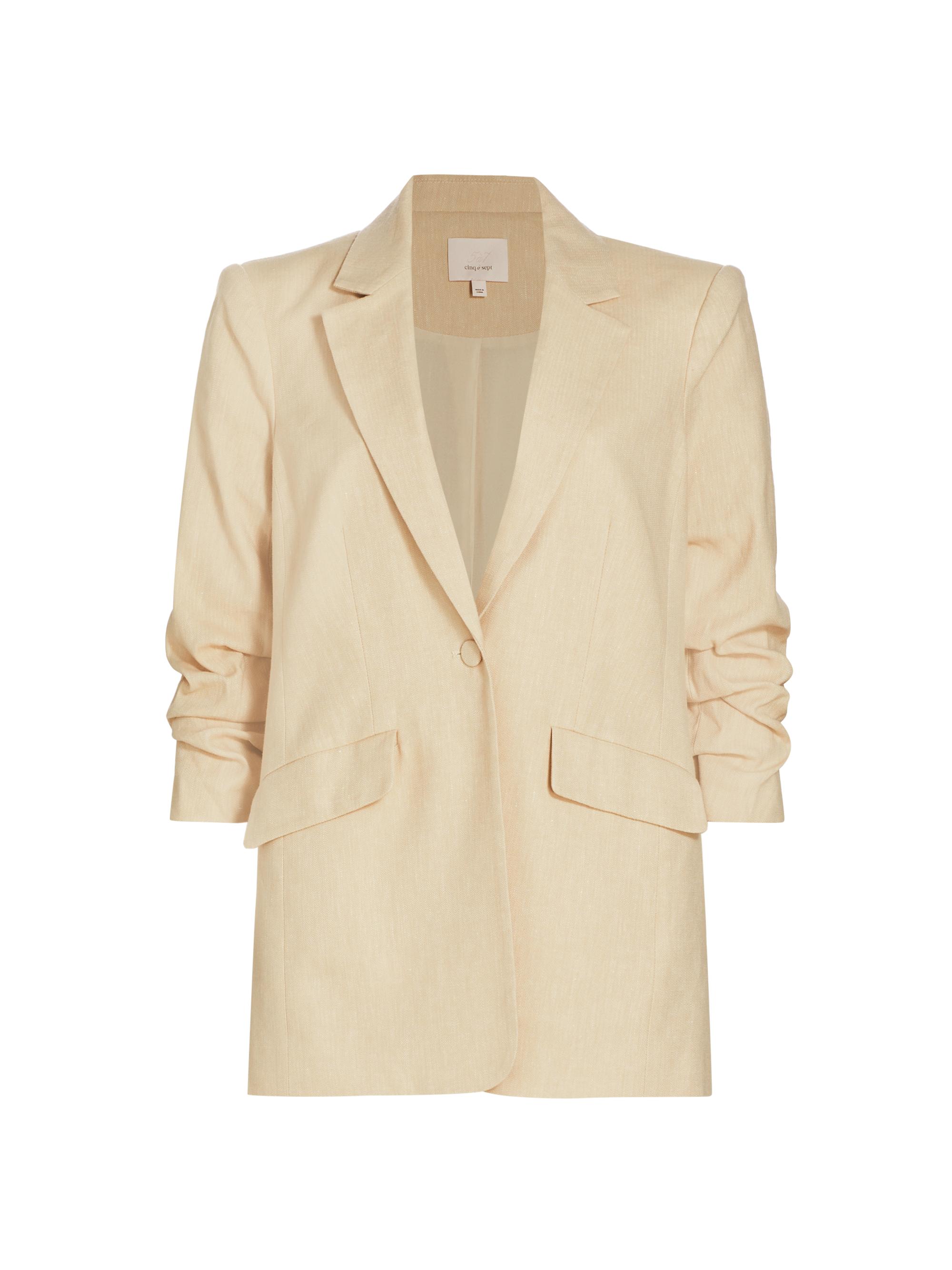 CINQ A SEPT Women's Kylie Linen-Cotton Blazer - Khaki