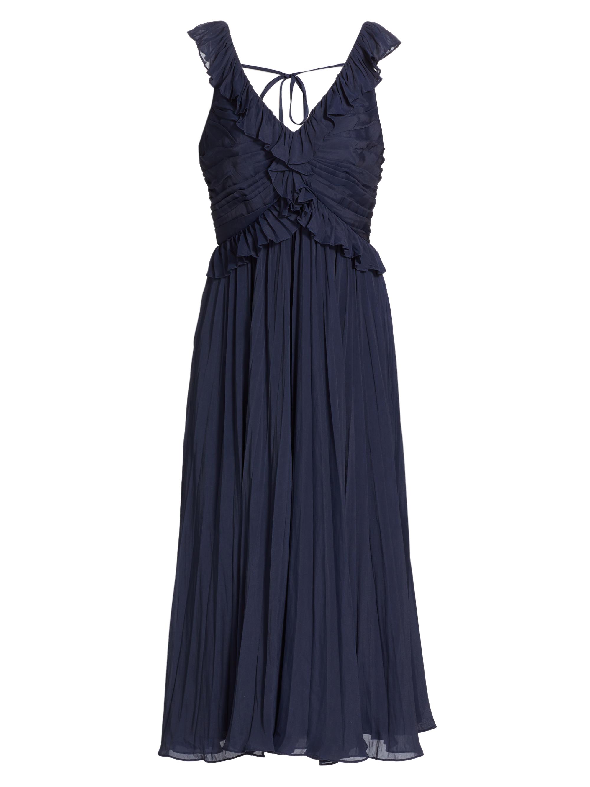 Cinq à Sept Women's Calloway Chiffon Ruffled Midi-Dress - Navy