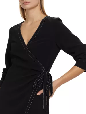 Shop Cinq à Sept Chelsea Wrap Minidress | Saks Fifth Avenue
