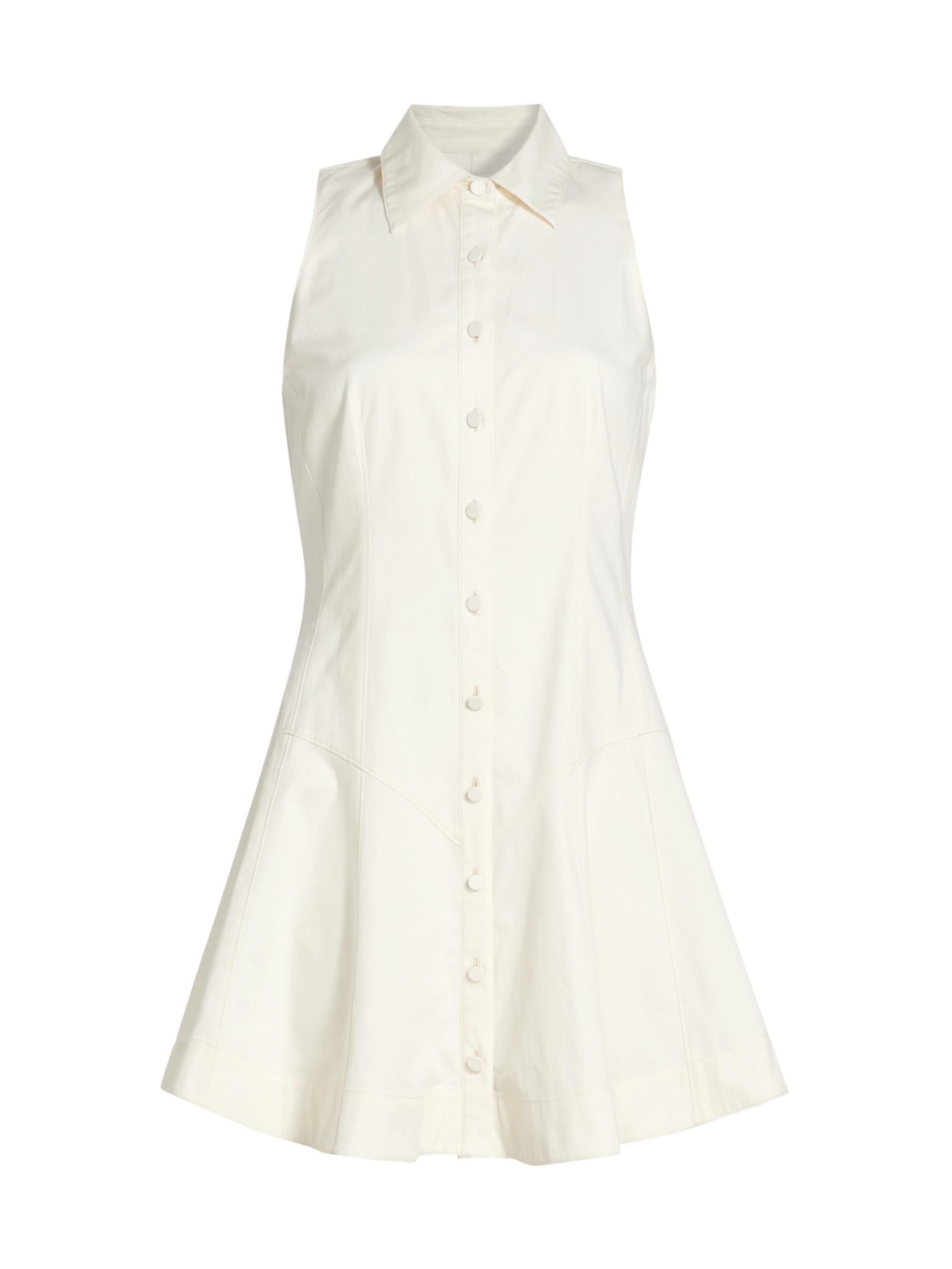 Cinq à Sept Women's Poppy Stretch-Cotton Seamed Mini-Shirtdress -