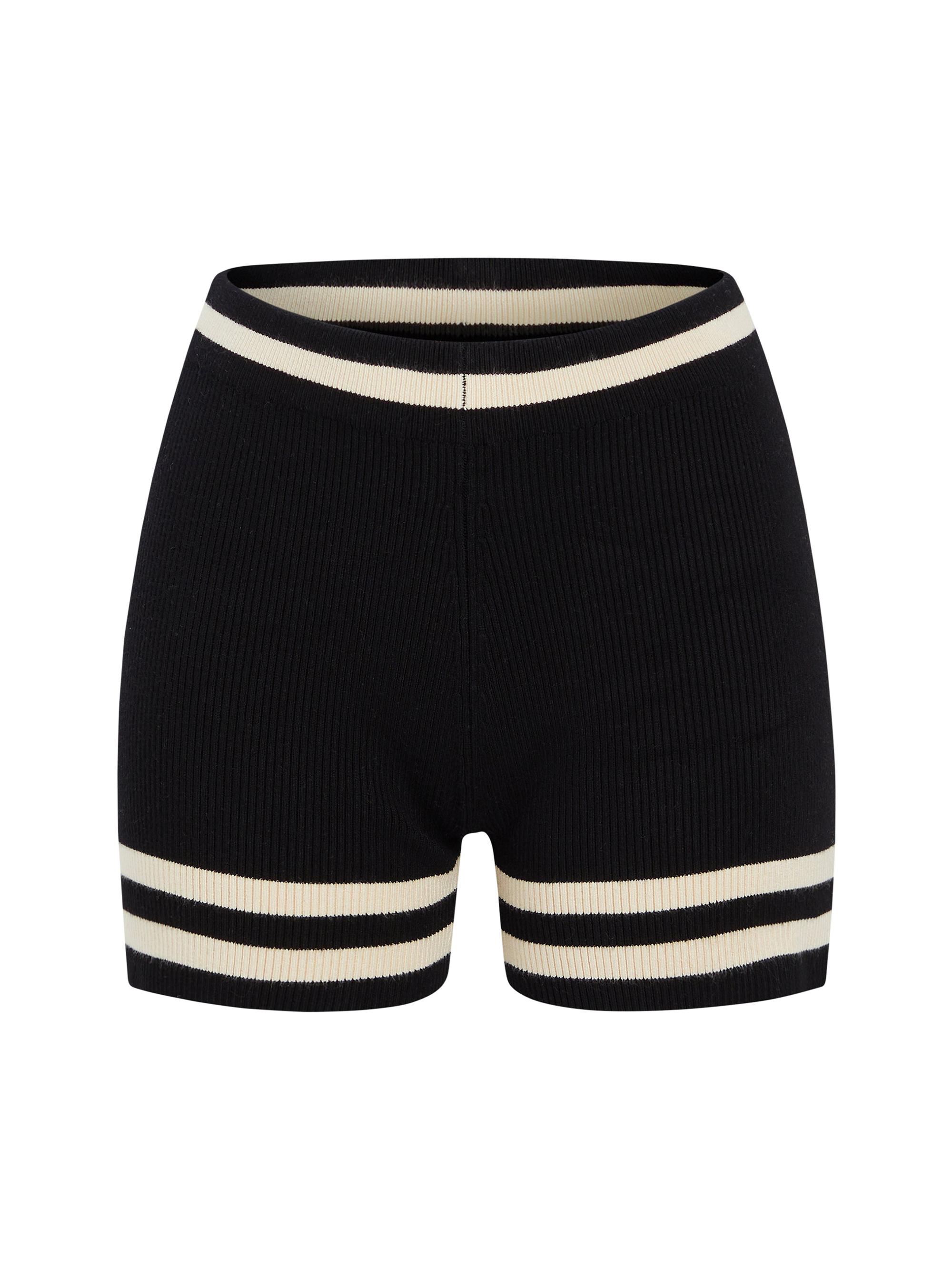 Ser.o.ya Women's Bay Knit Shorts - Black Cream